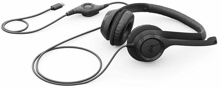 Наушники с микрофоном Logitech H390 черный 1.9м накладные USB оголовье (981-001578)