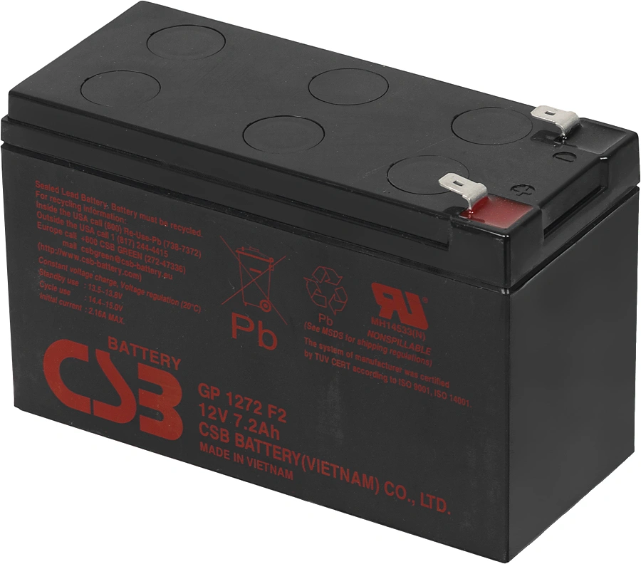 Батарея для ИБП CSB GP1272 F2 12В 7.2Ач
