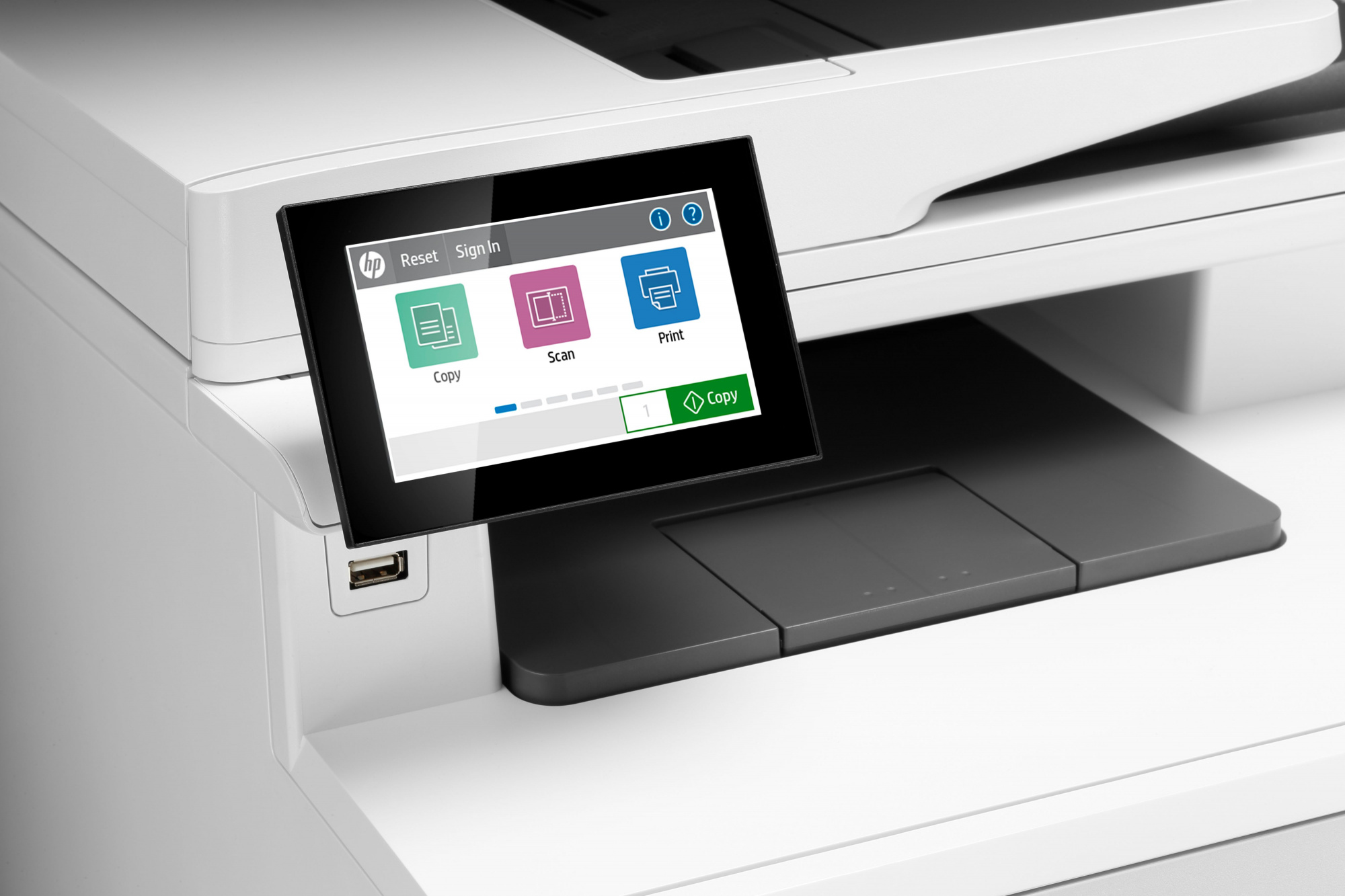 МФУ лазерный HP Color LaserJet Enterprise M480f (3QA55A) A4 Duplex Net белый