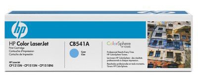 Картридж лазерный HP 125A CB541A голубой бар.в компл. (1400стр.) для HP CLJ CP1215/CP1515/CP1518