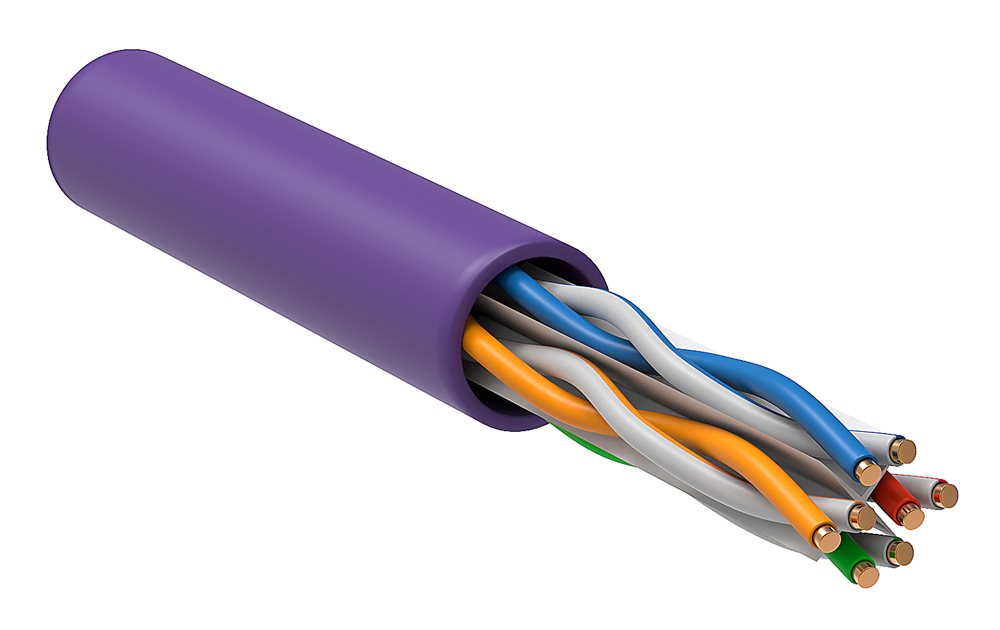 LC1-C604-126 - ITK Витая пара U/UTP кат.6 4х2х23AWG LSZH фиолетовый (305м)