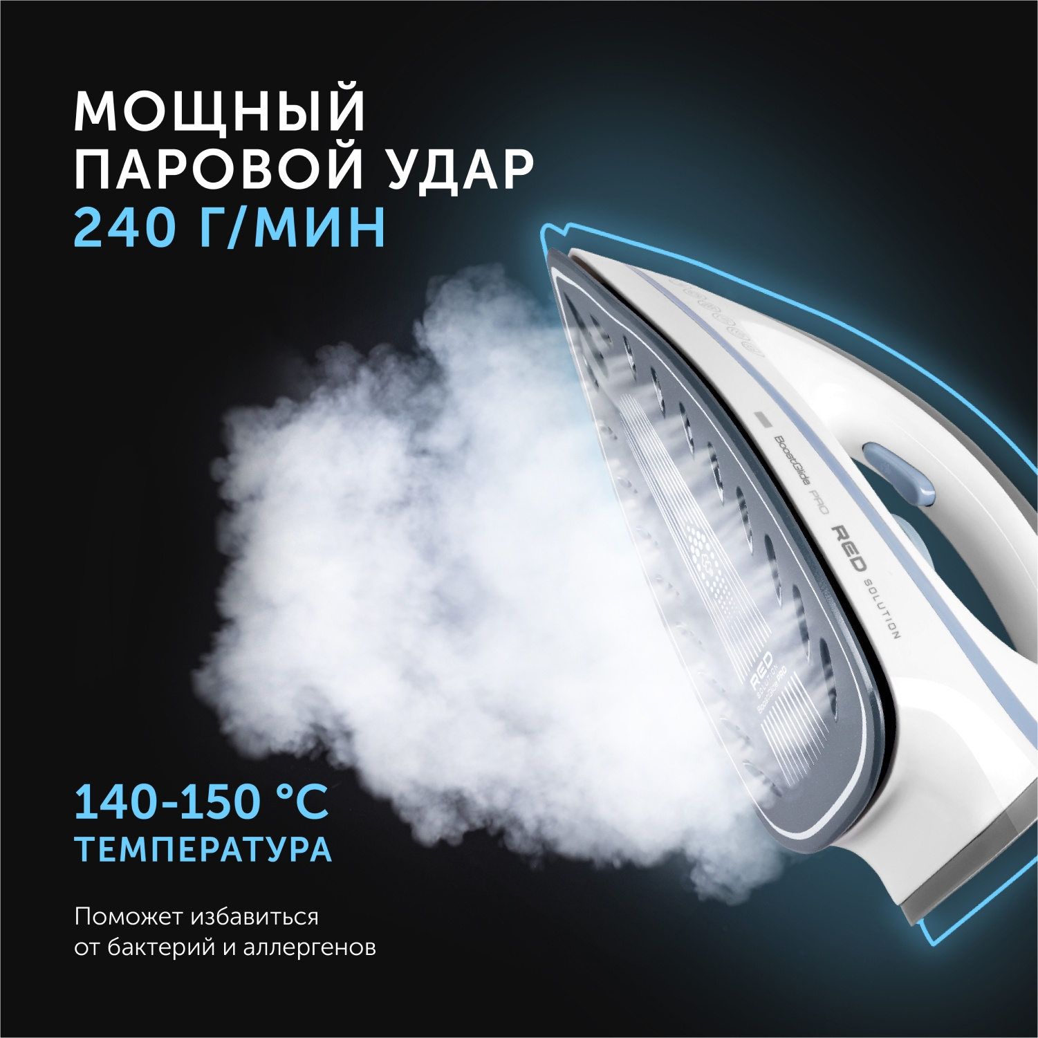 Парогенератор Red Solution RSS-5909 2400Вт белый/голубой