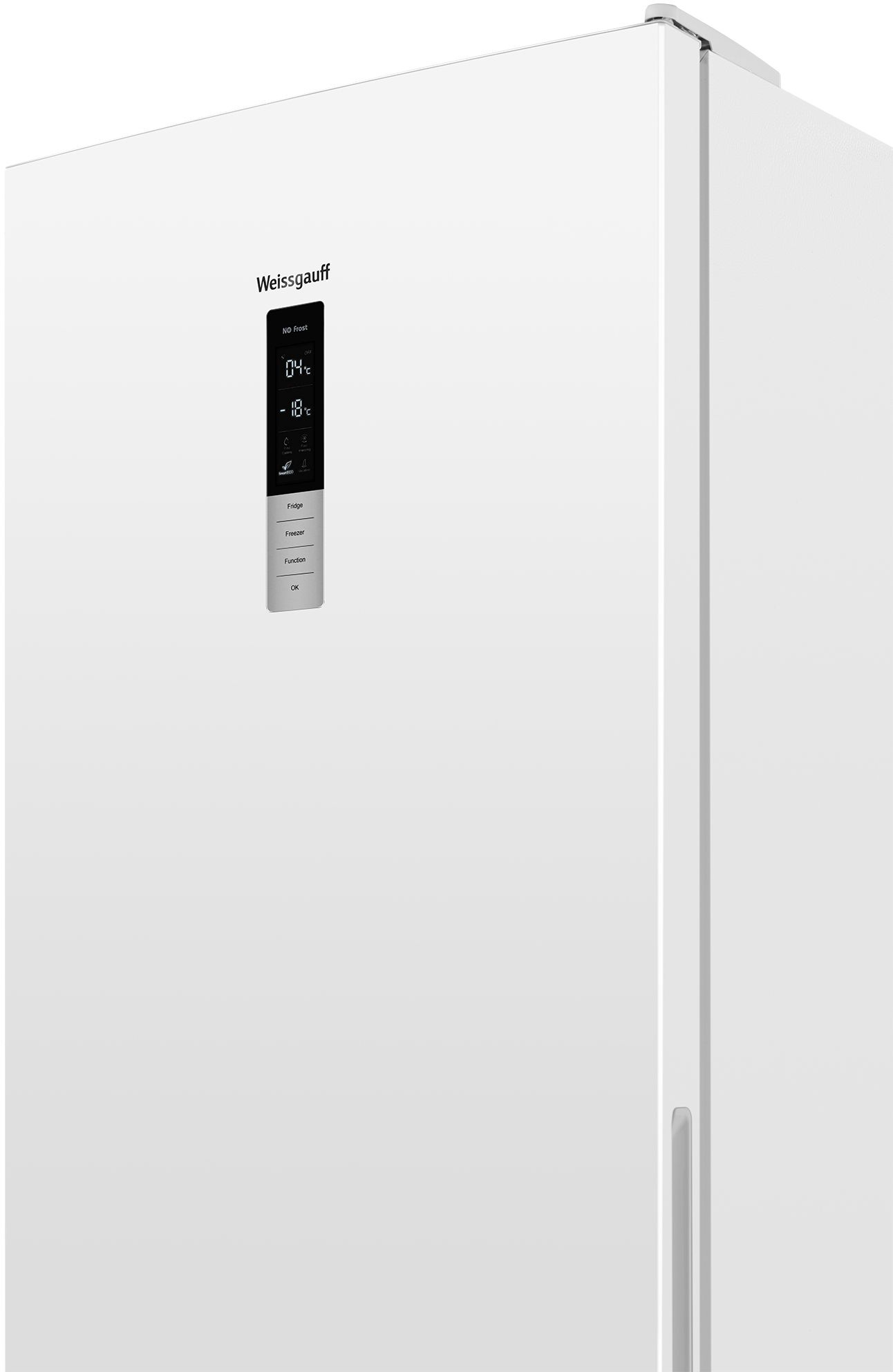 Холодильник Weissgauff WRK 1850 D Full NoFrost White Glass 2-хкамерн. белый