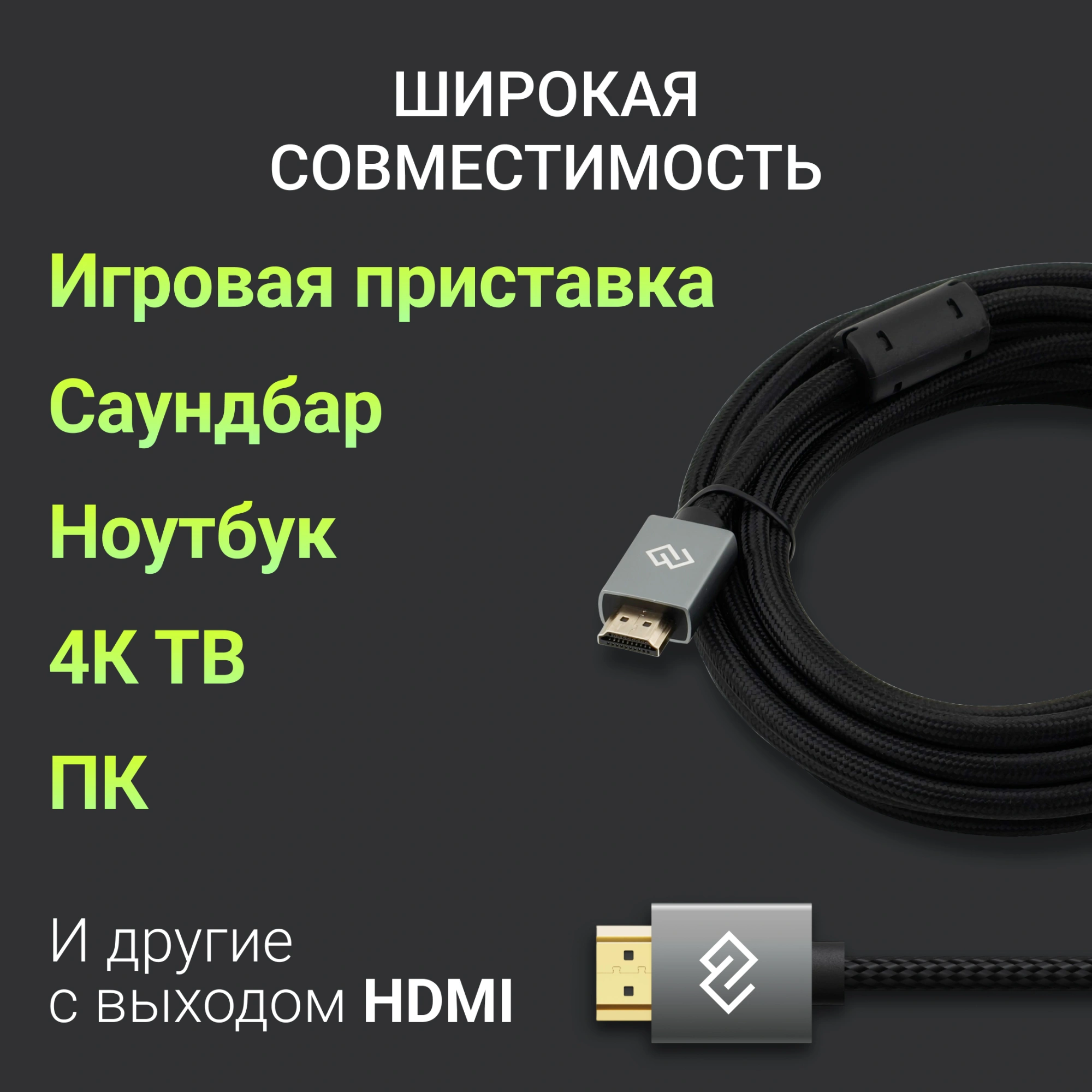 Кабель аудио-видео Digma HDMI (m)/HDMI (m) 2м. феррит.кольца позолоч.конт. черный (D-HDMI-2FF-V2.0-2M)