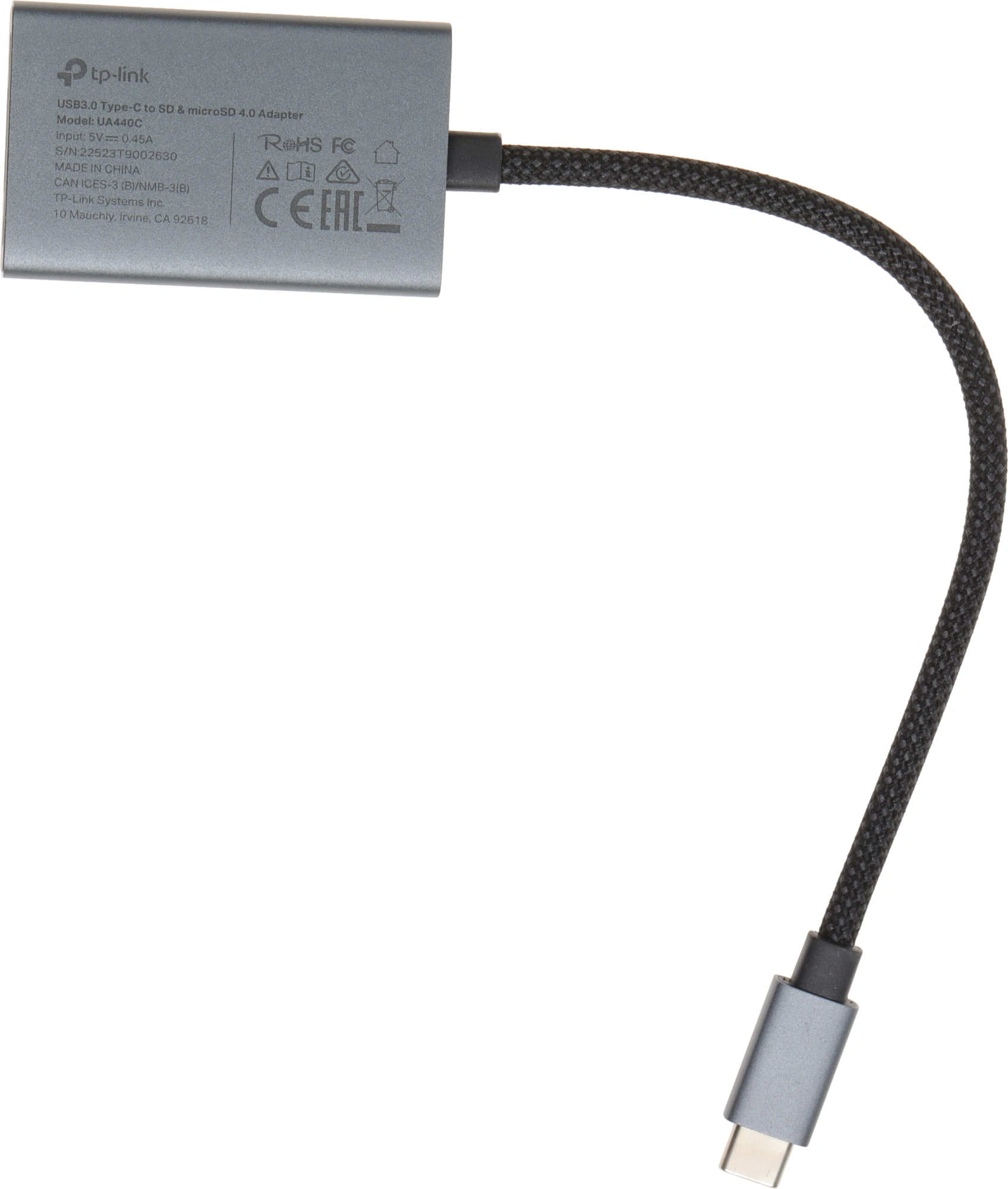 Устройство чтения карт памяти USB Type-C TP-Link UA440C серый