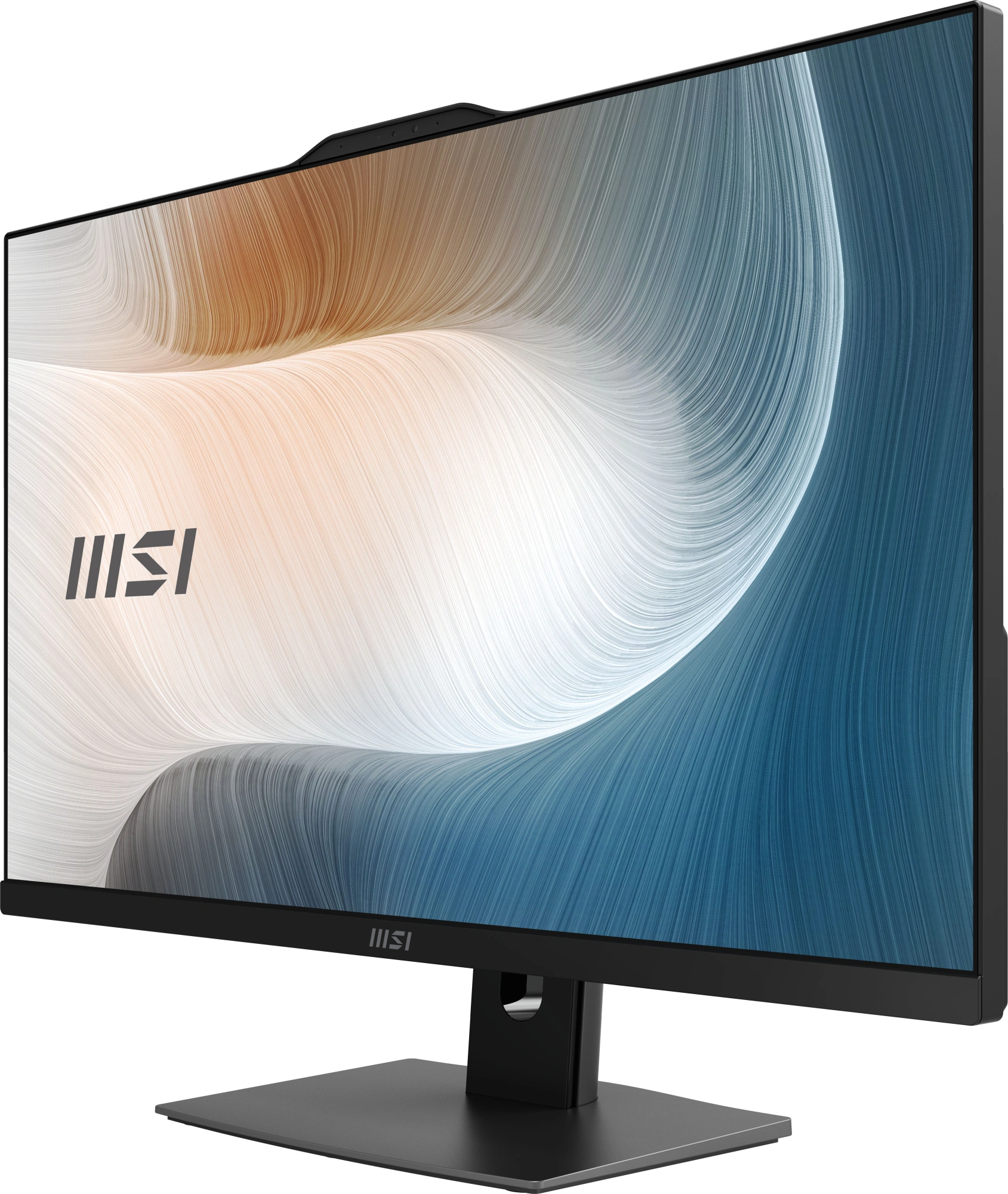 Моноблок MSI Modern AM242P 1M-1027XRU 23.8" Full HD Core 7 150U (1.8) 16Gb SSD512Gb Graphics без ОС GbitEth WiFi BT 120W клавиатура мышь Cam черный 1920x1080