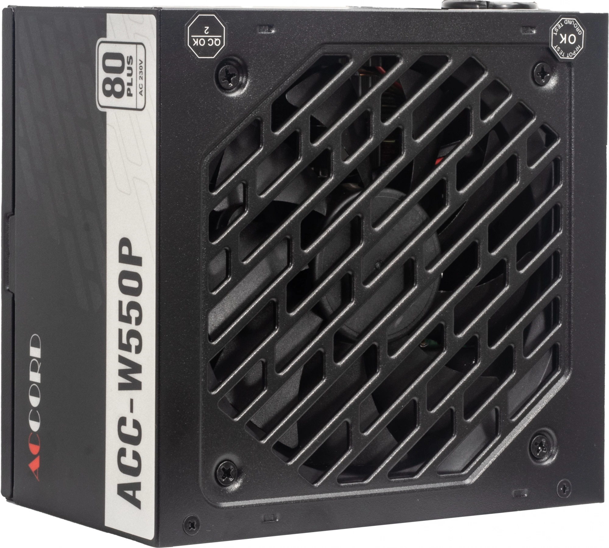 Блок питания Accord ATX 550W ACC-W550P 80+ white (20+4pin) APFC 120mm fan 6xSATA RTL