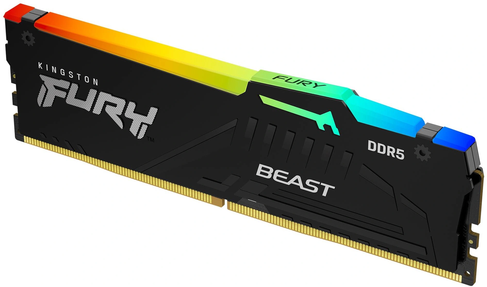 Память DDR5 16GB 6400MHz Kingston KF564C32BBEA-16 Fury Beast RGB RTL Gaming PC5-51200 CL32 DIMM 288-pin 1.4В single rank с радиатором Ret
