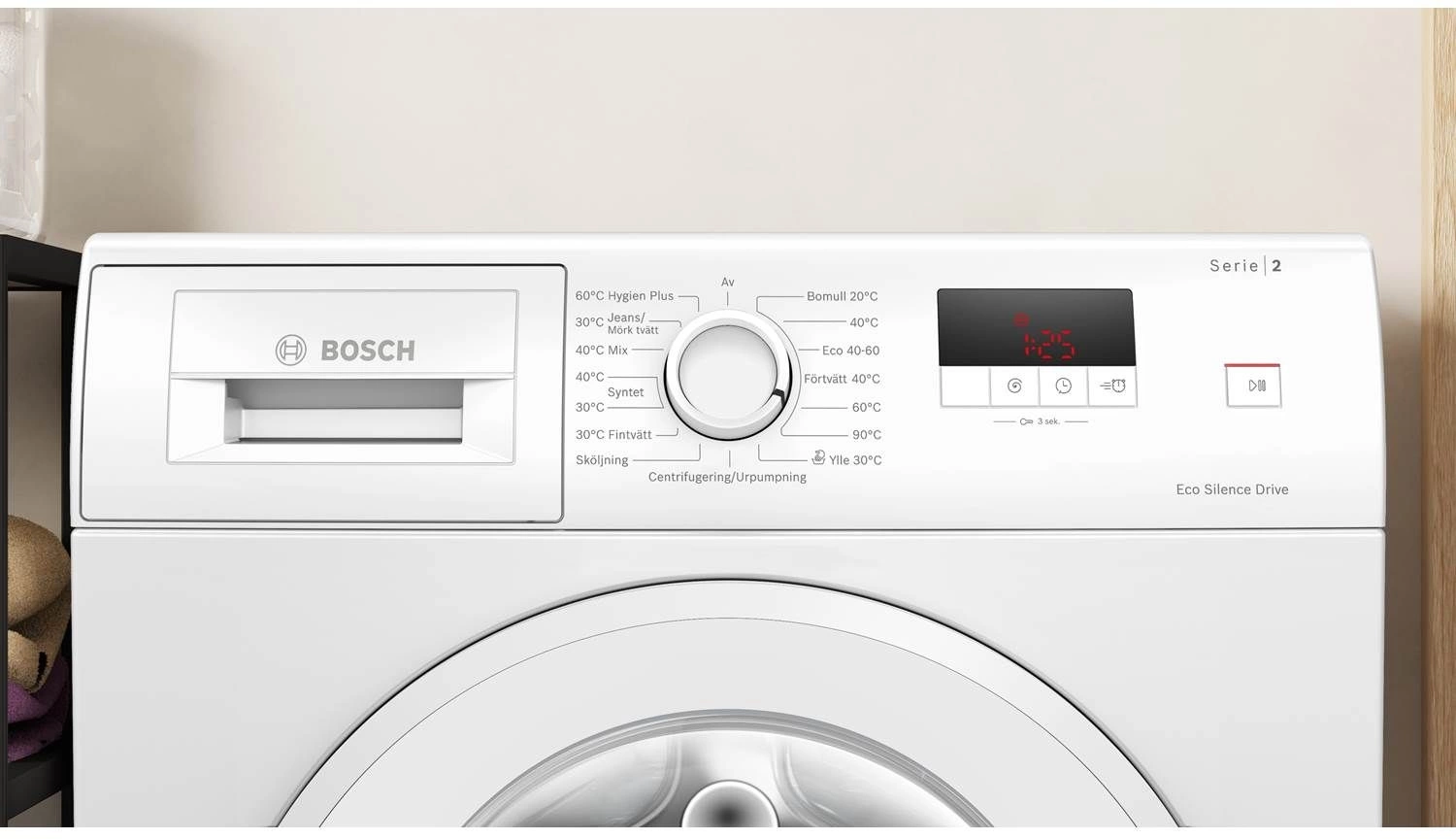 Стиральная машина Bosch Serie 2 WGE02400SN пан.швед. класс: A загр.фронтальная макс.:7кг белый
