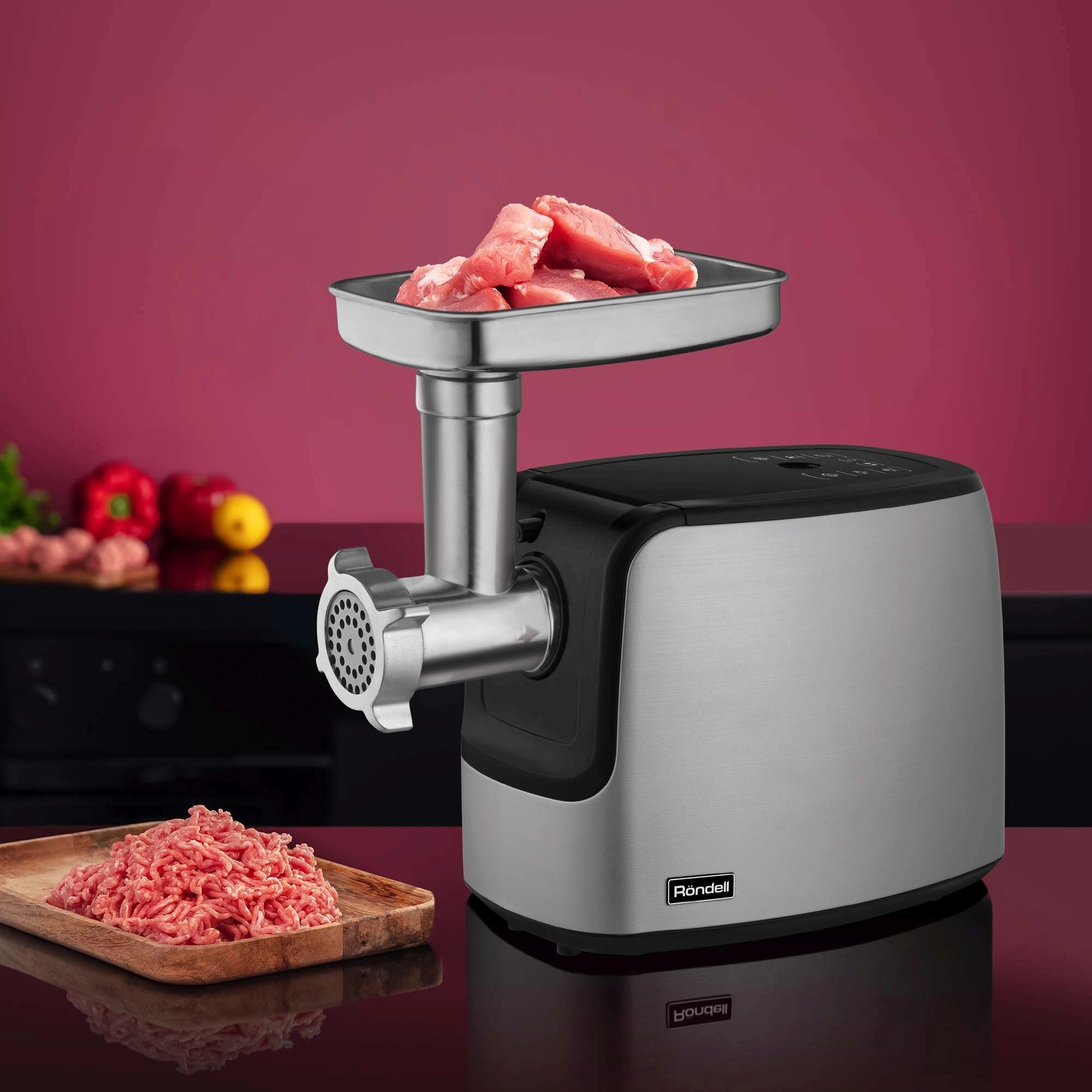 Мясорубка Rondell RDE-1458 3000Вт стальной