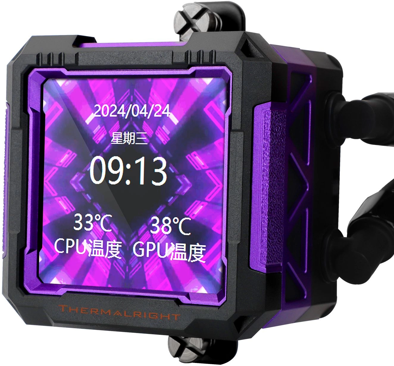 Система водяного охлаждения Thermalright Frozen Warframe PRO 360 ARGB Soc-AM5/AM4/1200/1700/1851 черный 4-pin 29.8dB Al LCD Ret (F-WFRAME-PRO-360-BL-ARGB)