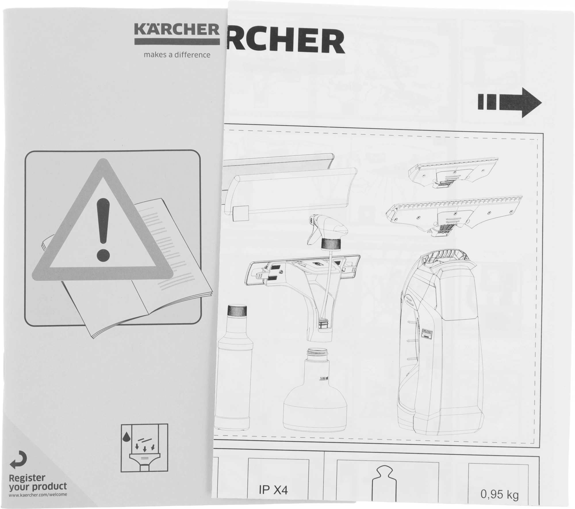 Мойщик окон Karcher Professional WVP 10 Adv шир.скреб.:170мм пит.:от аккум. серый
