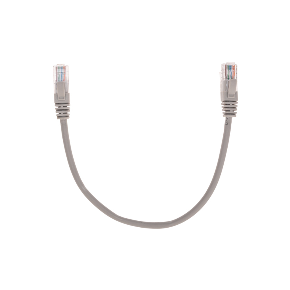 02-0100-03 - Патч-корд U/UTP, CAT 5e, RJ45-RJ45, 26AWG, LSZH, серый, 0,3м, Rexant