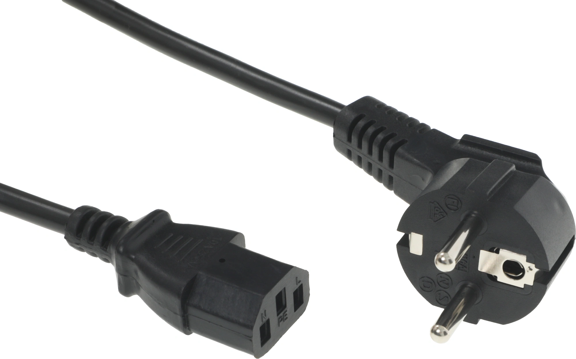Кабель Buro BU-PCAB-ZP2 IEC C13 Евровилка угловой 5м