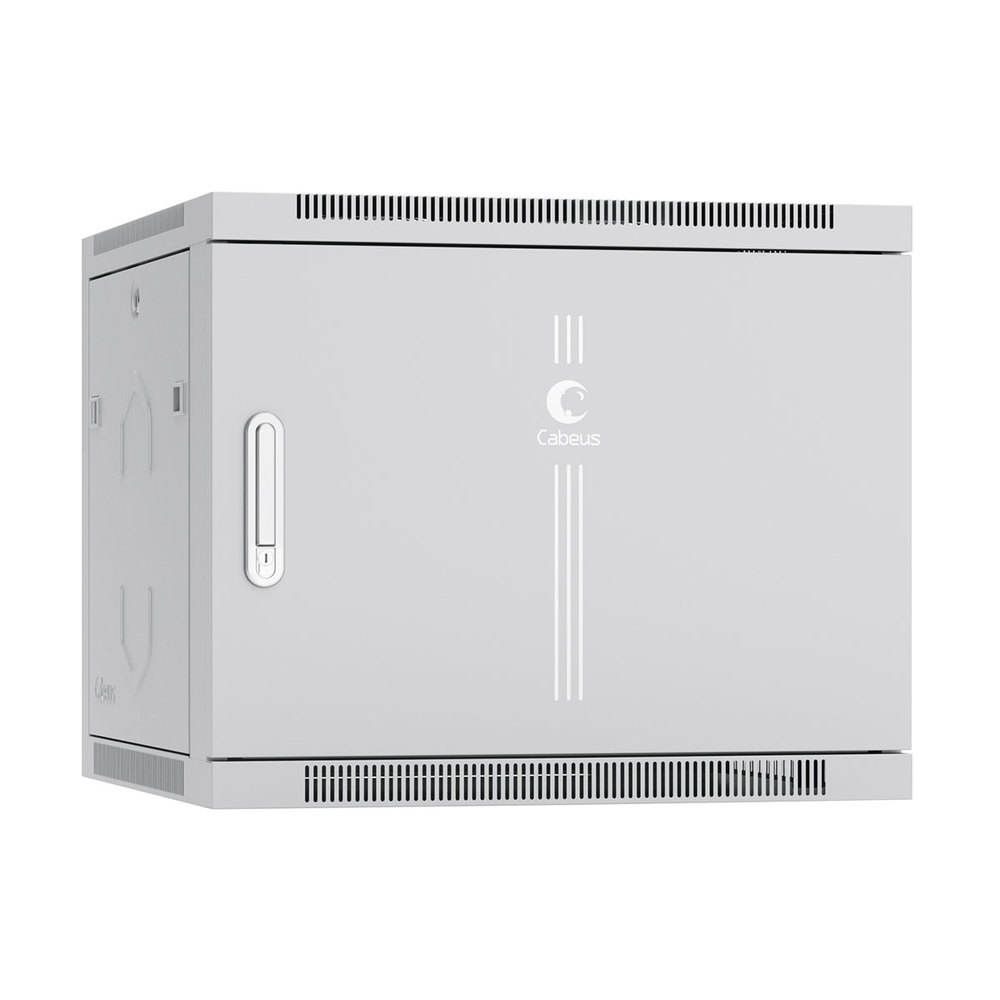 Cabeus SH-05F-9U60/35m - Cabeus SH-05F-9U60/35m Шкаф телекоммуникационный настенный 19" 9U 600x350x501мм (ШхГхВ) дверь металл, цвет серый (RAL 7035)