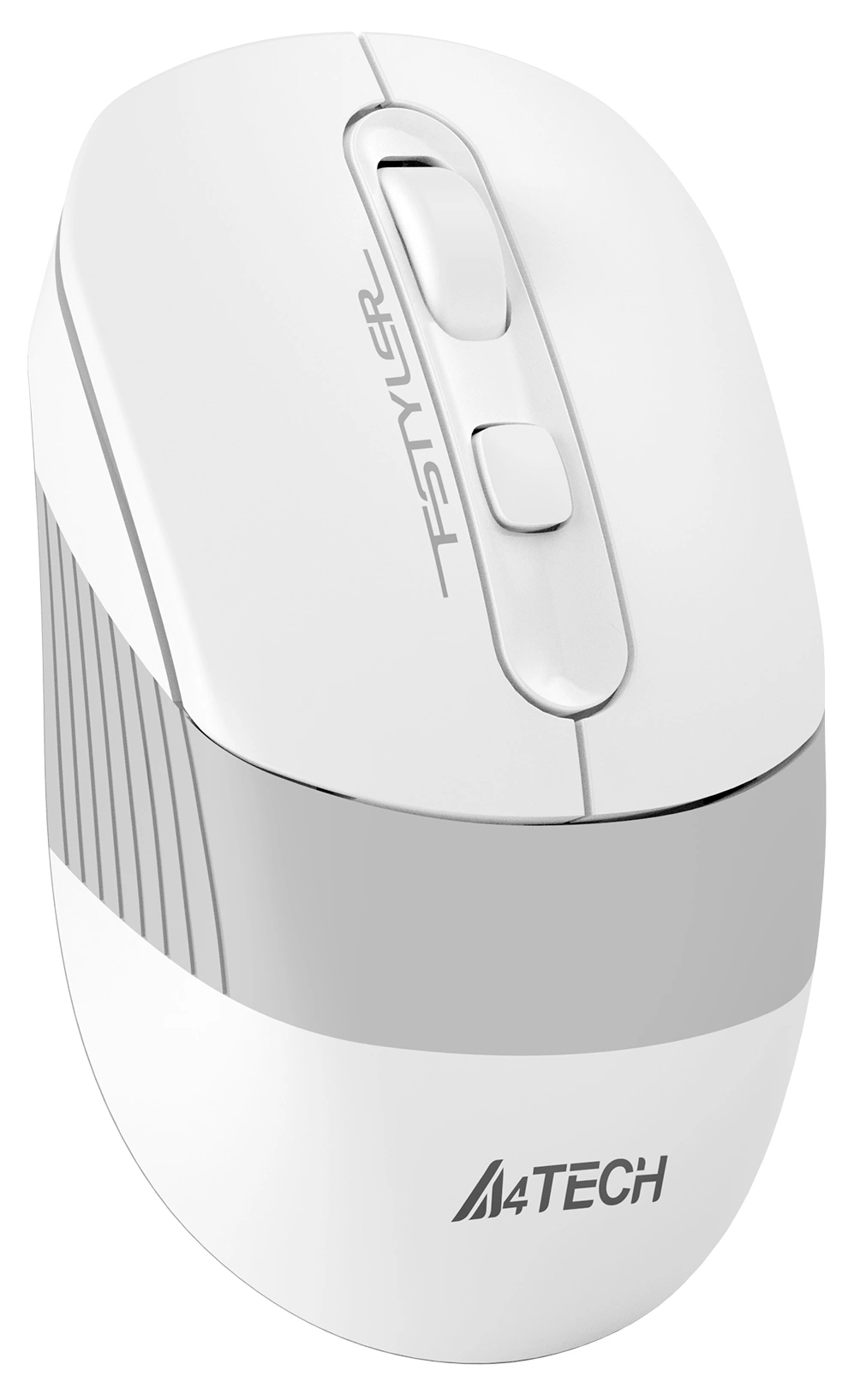 Мышь A4Tech Fstyler FB10C белый/серый оптическая 2000dpi беспров. BT/Radio USB 4but (FB10C GRAYISH WHITE)