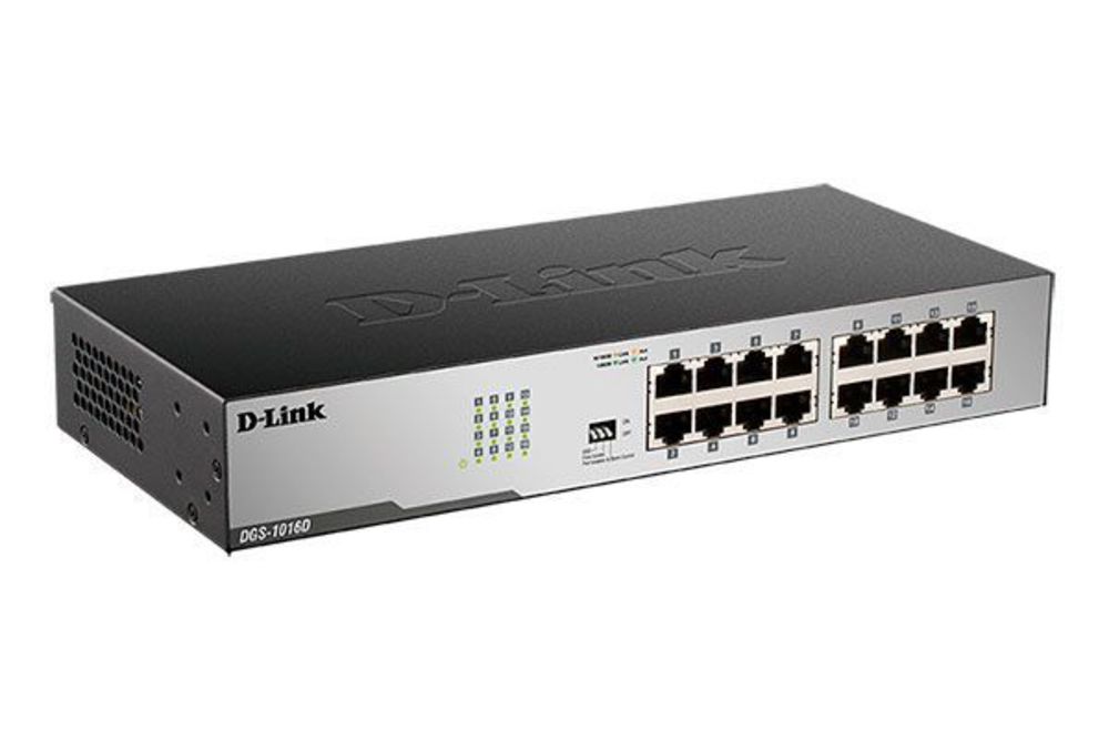DGS-1016D/I2A Неуправляемый коммутатор D-Link с 16 портами 10/100/1000Base-T