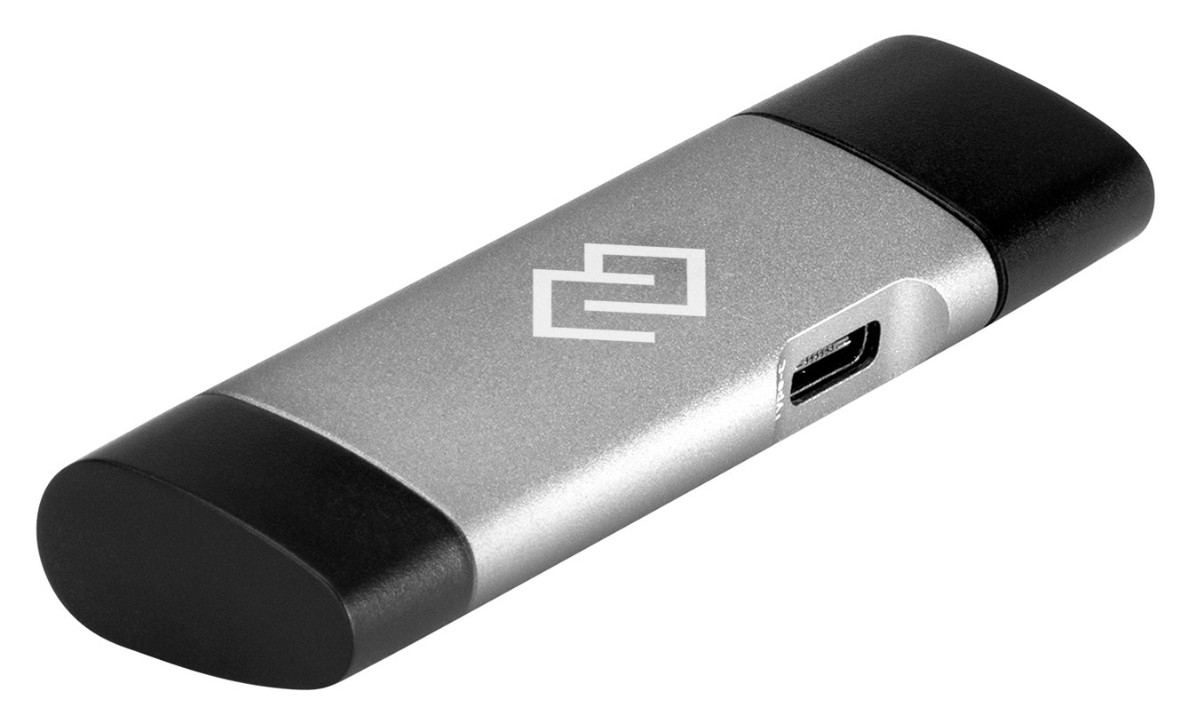 Устройство чтения карт памяти USB 2.0/Type C Digma CR-CU2520-G серый