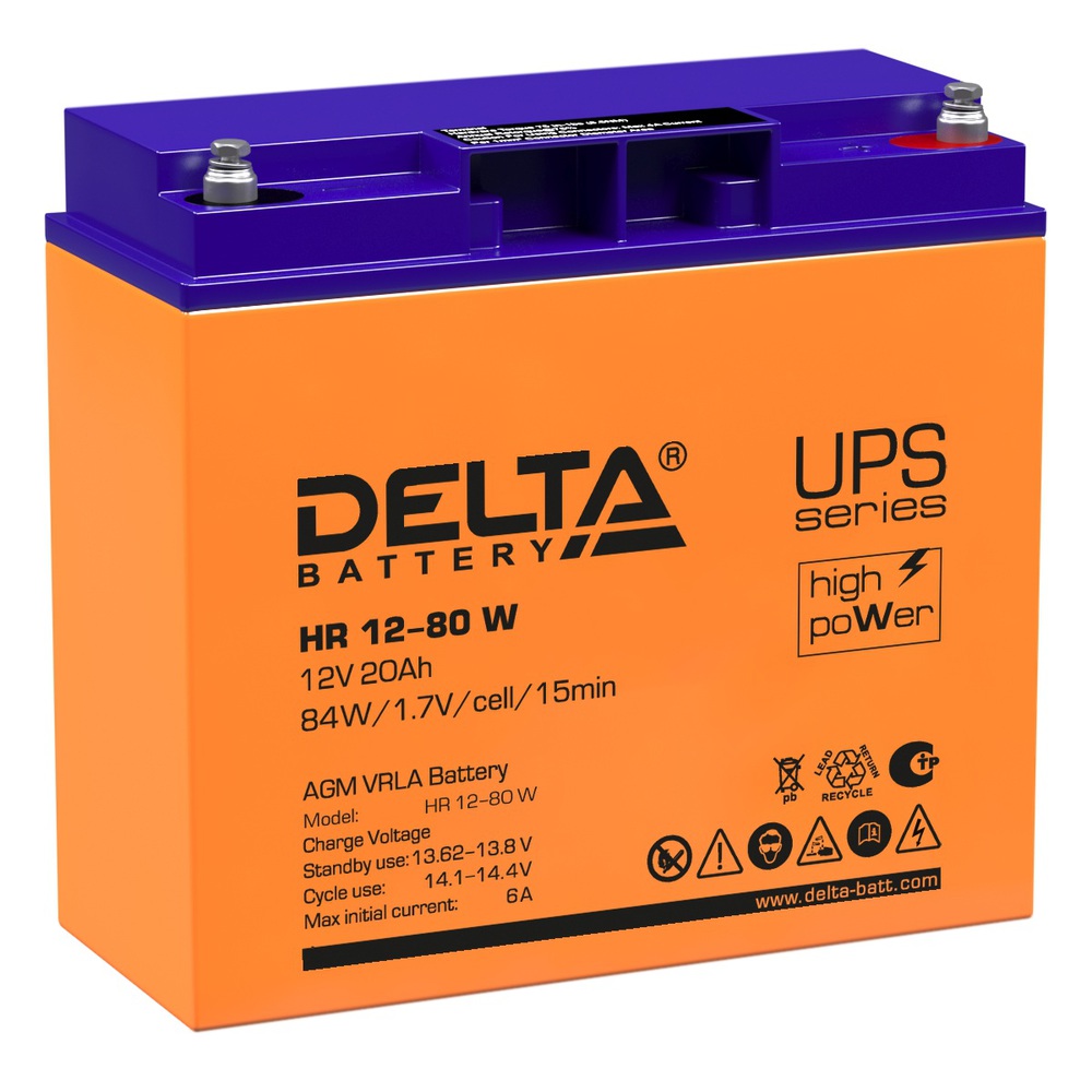 Аккумуляторная батарея Delta HR 12-80W (12V / 20Ah)