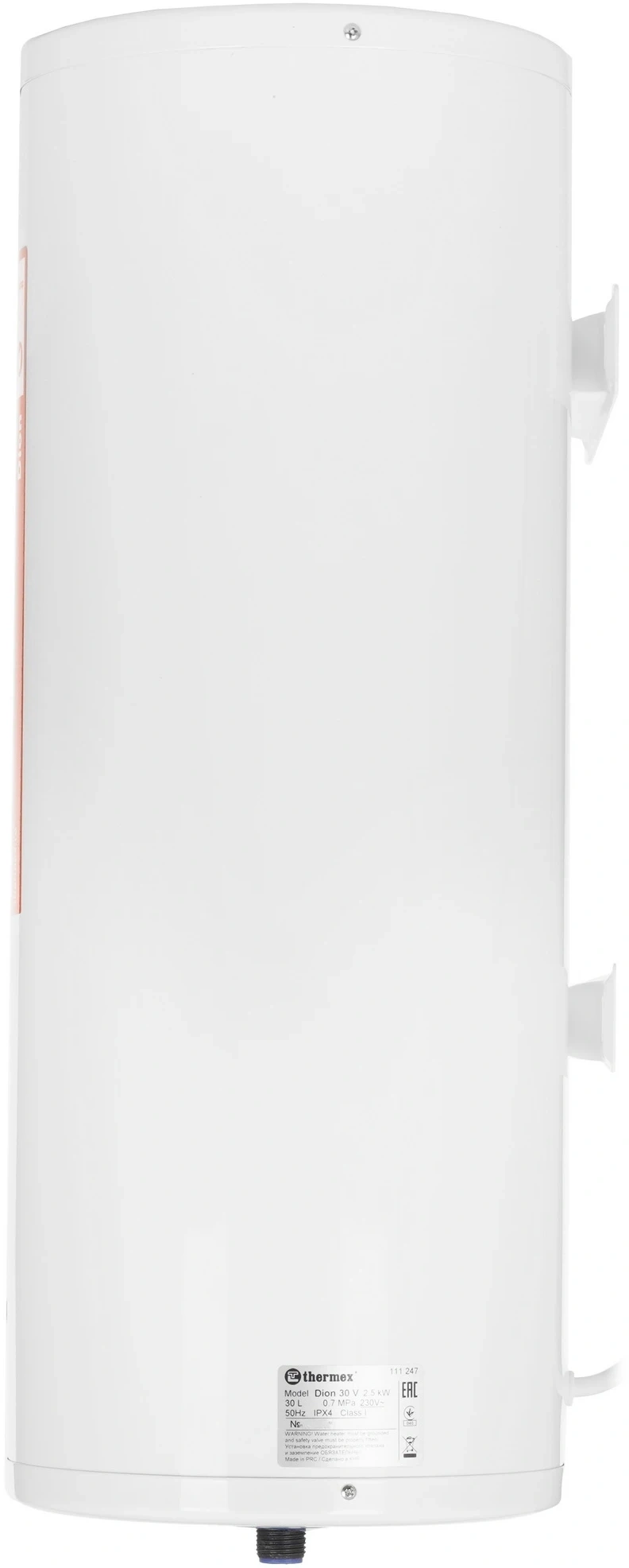Водонагреватель Thermex Dion 30 V 2.5кВт 30л электрический настенный/белый