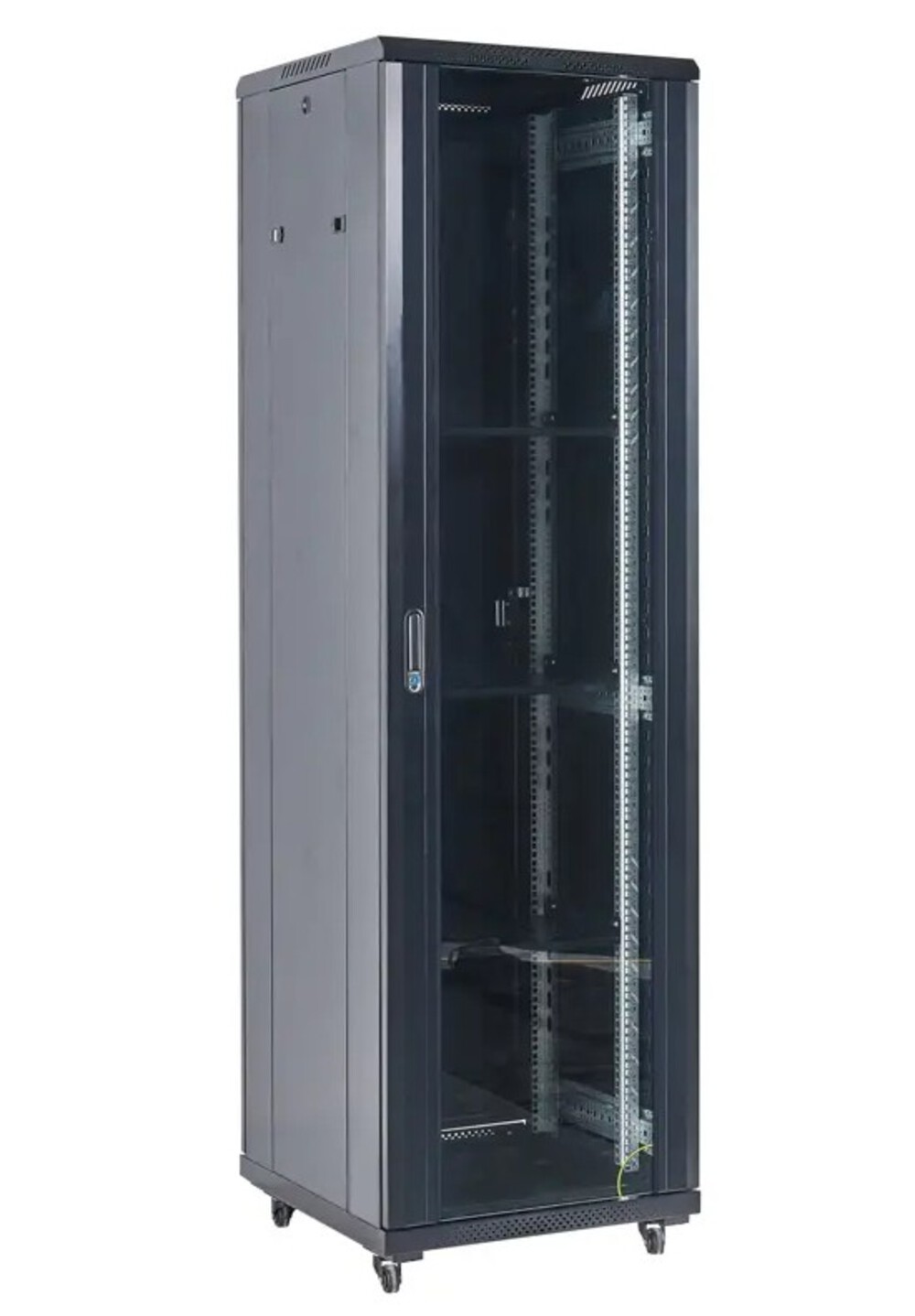 04-4288-211 - Шкаф телекоммуникационный напольный 19" 42U 800×800мм, дверь стекло, разборный, серый (RAL 7035), Rexant
