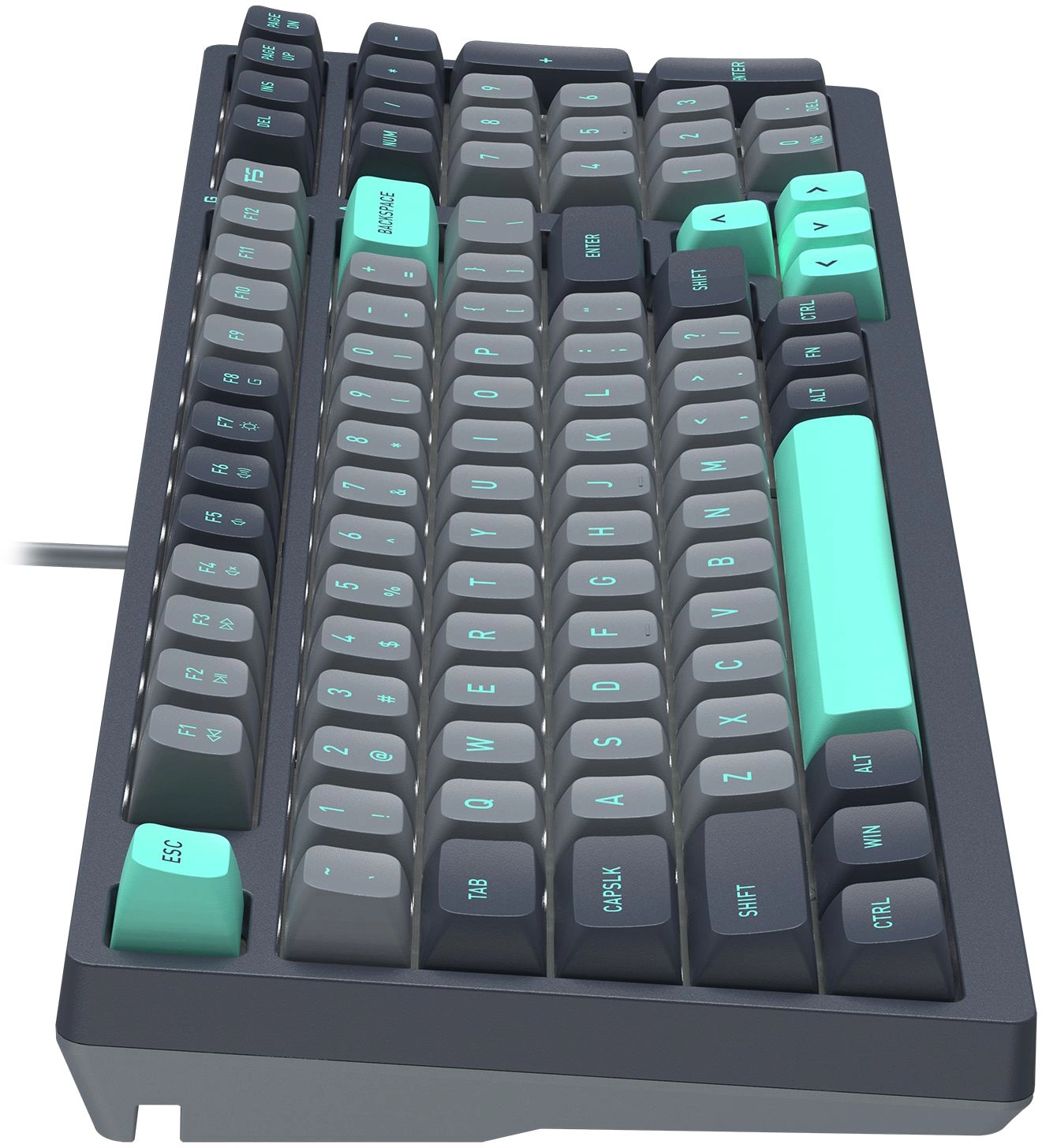 Клавиатура A4Tech FS300 механическая черный/серый USB for gamer LED (FS300 PANDA ROCK) кабель 1.8м