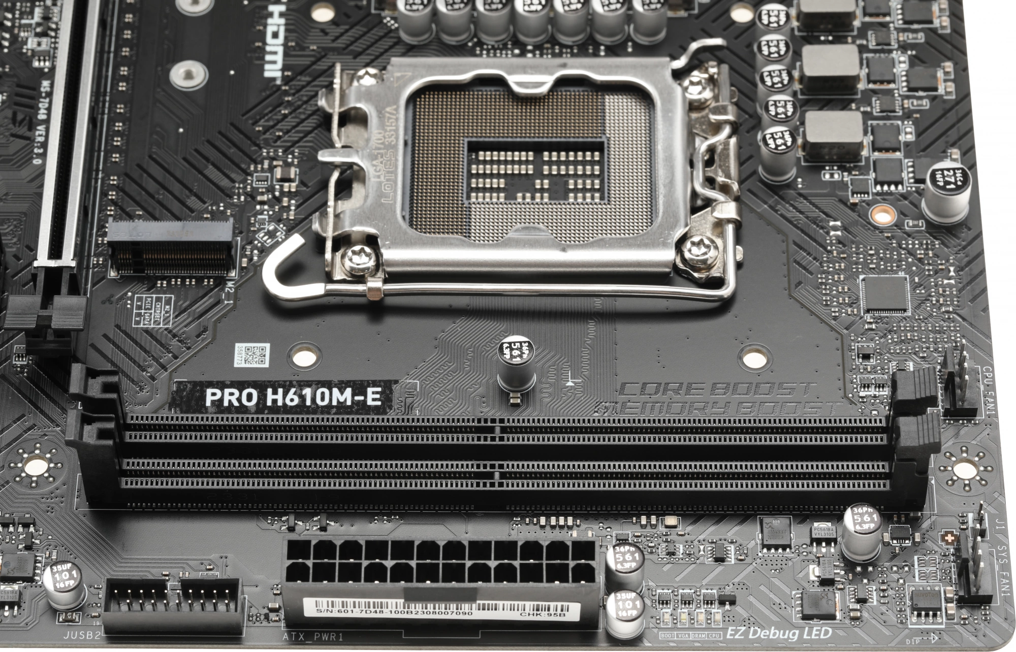 Материнская плата MSI PRO H610M-E Soc-1700 Intel H610 2xDDR5 mATX AC`97 8ch(7.1) GbLAN+VGA+HDMI