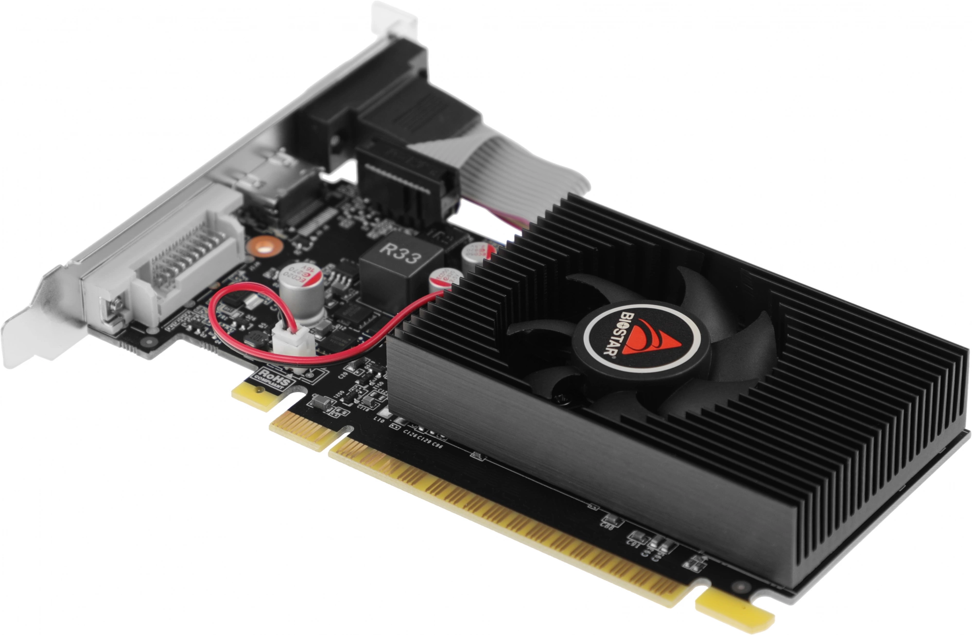 Видеокарта Biostar PCI-E 2.0 GT730-2GB D3 LP (GF108) NVIDIA GeForce GT 730 2Gb 128bit GDDR3 700/1333 DVIx1 HDMIx1 CRTx1 HDCP Ret low profile