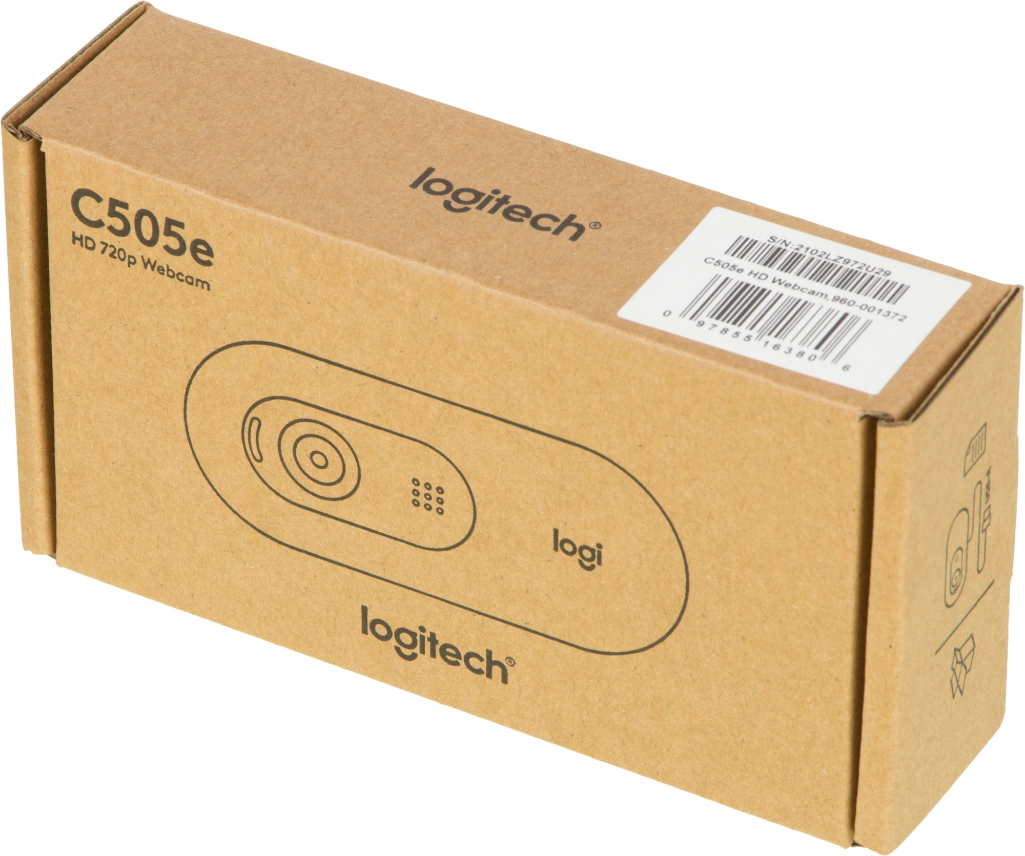 Камера Web Logitech HD Webcam C505e черный 1.2Mpix (1280x720) USB2.0 с микрофоном для ноутбука (960-001372)