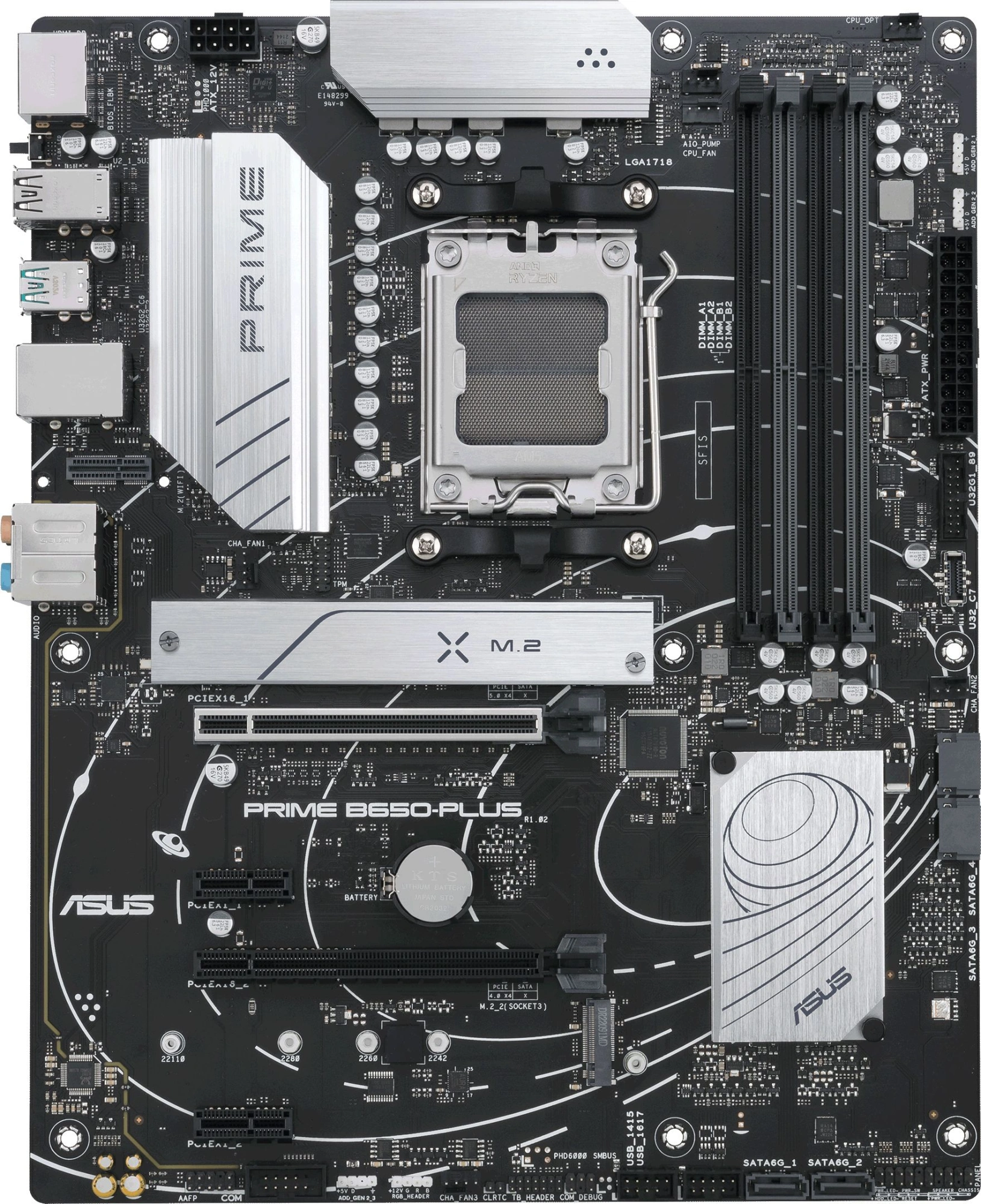Материнская плата Asus PRIME B650-PLUS-CSM Socket AM5 AMD B650 4xDDR5 ATX AC`97 8ch(7.1) 2.5Gg RAID+HDMI+DP