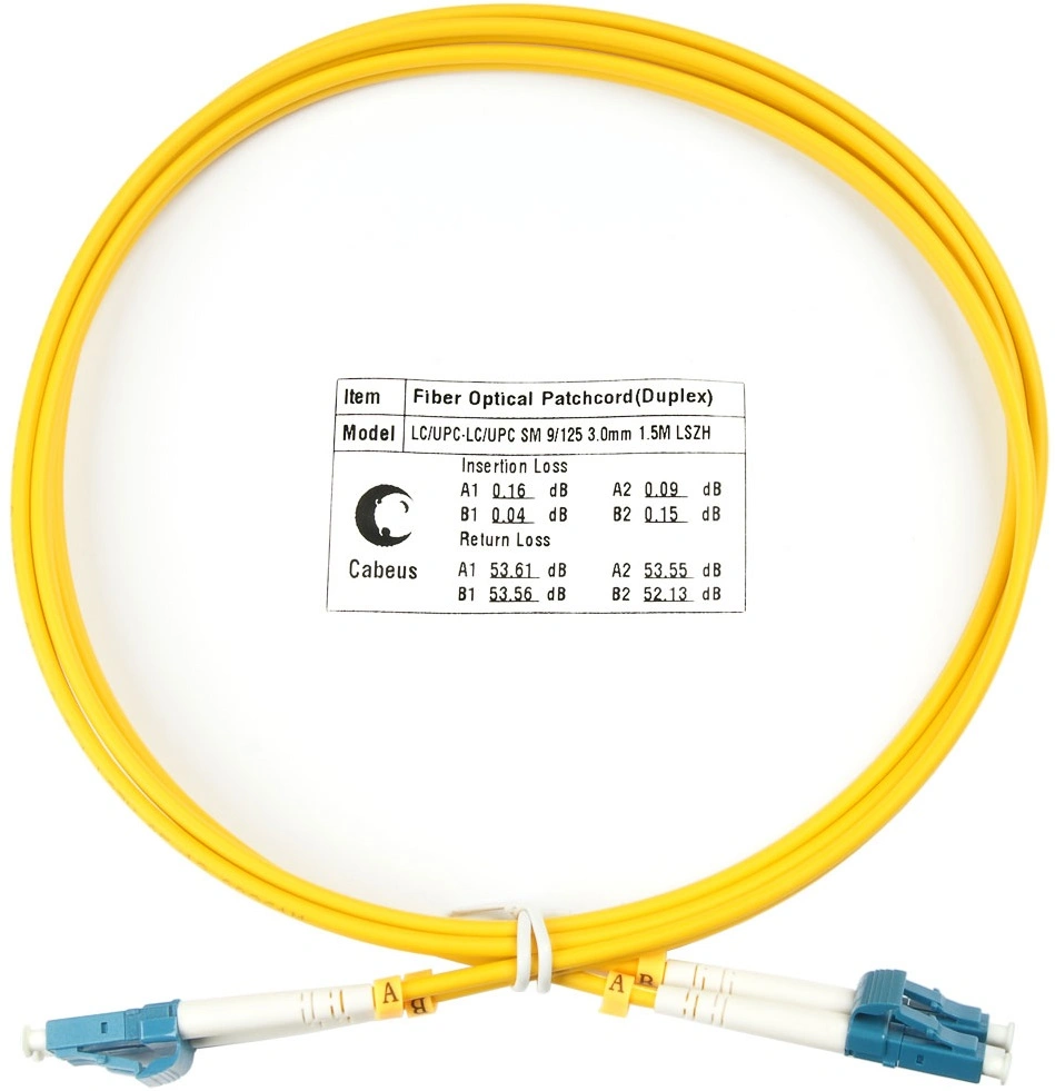 Патч-корд Cabeus FOP(D)-9-LC-LC-2M 2x9/125 OS2 LC дуплекс-LC дуплекс 2м LSZH желтый