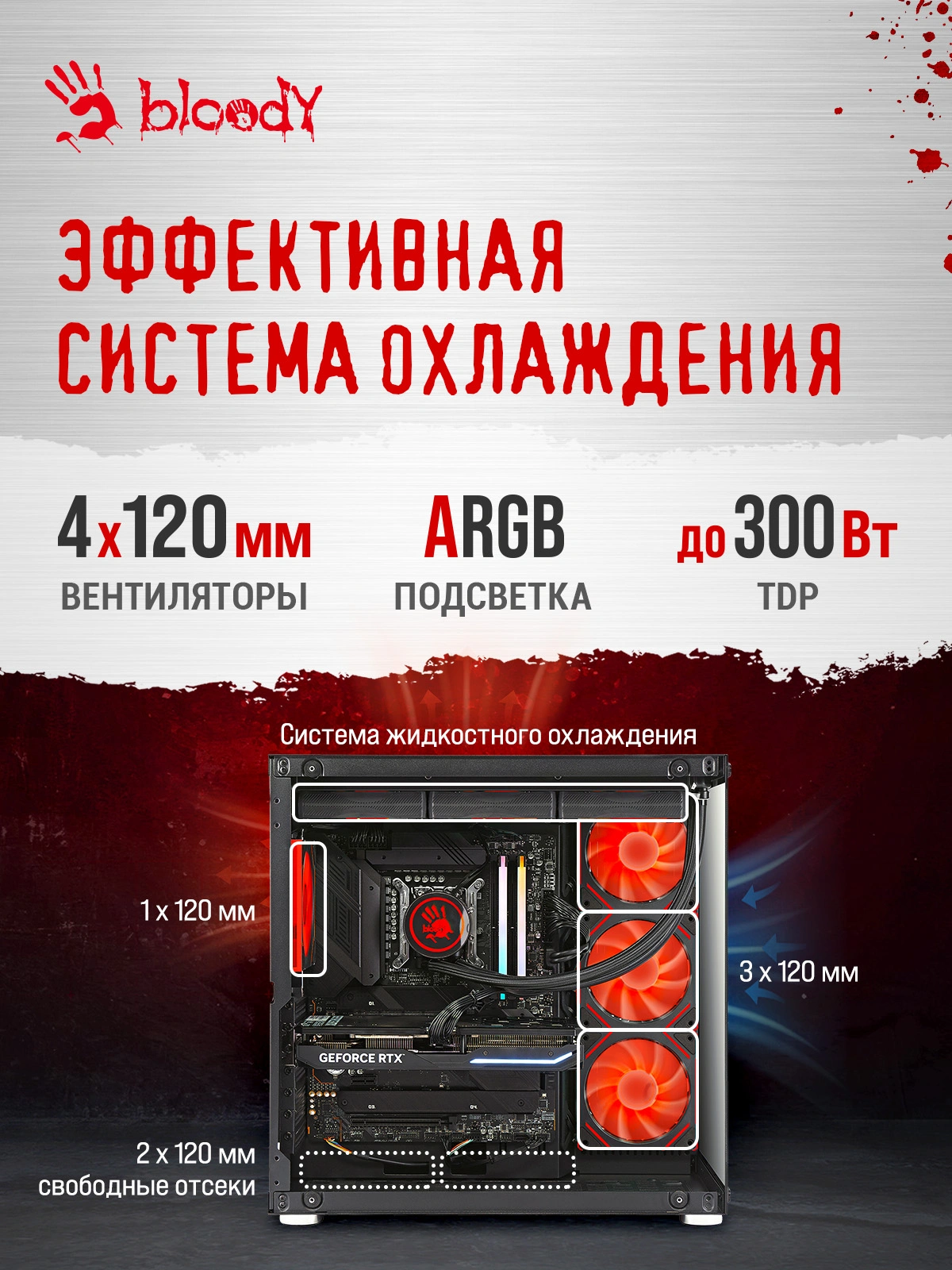 ПК Bloody BD-PC CZ79C3 MT i5 14600KF (3.5) 32Gb SSD1Tb RTX5070 12Gb Windows 11 Home 64 2.5xGbitEth WiFi BT 850W черный (RUS) (2129071)