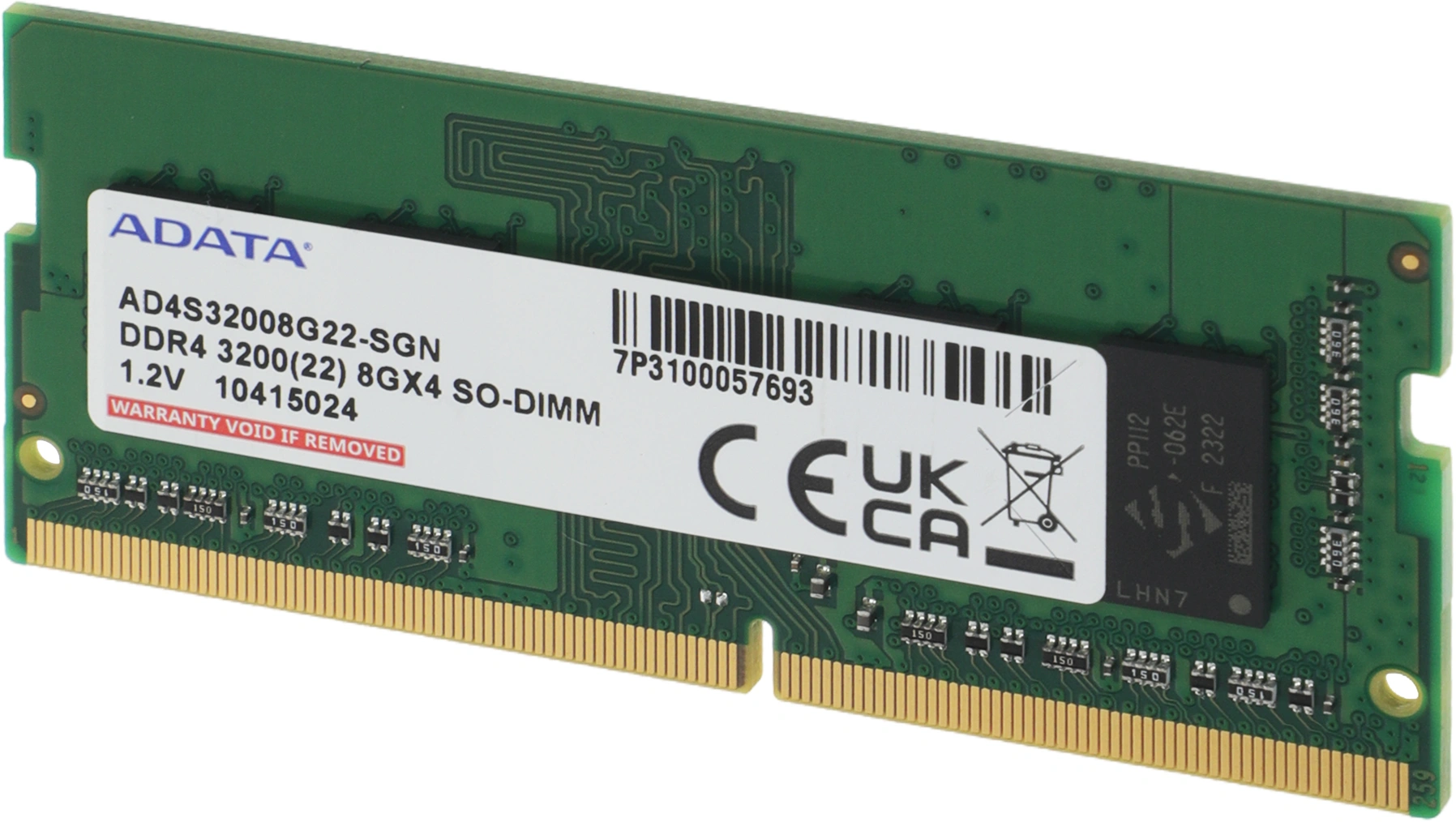 Память DDR4 8Gb 3200MHz A-Data AD4S32008G22-SGN RTL PC4-25600 CL22 SO-DIMM 260-pin 1.2В single rank Ret