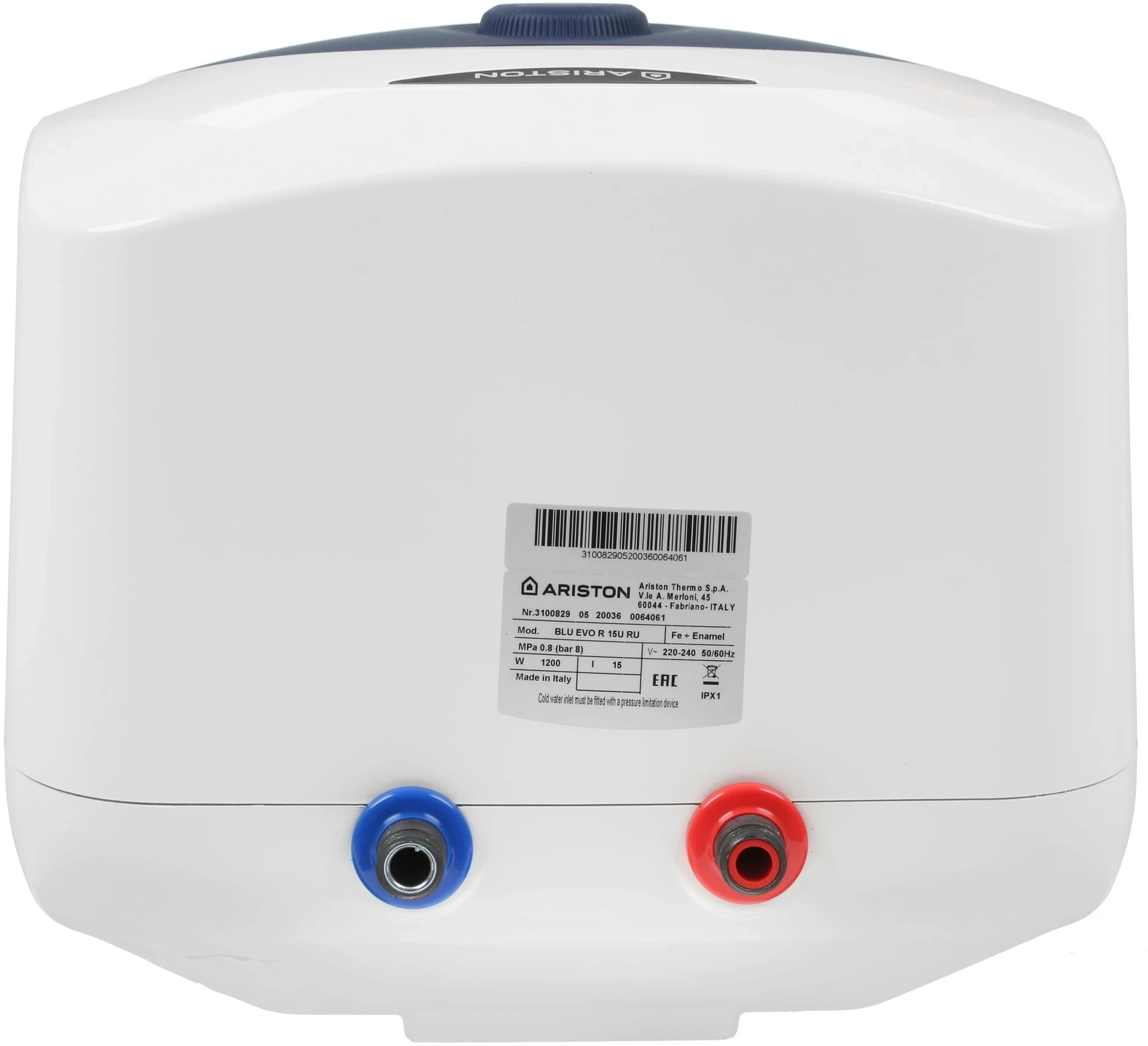 Водонагреватель Ariston Blu Evo R 15U Ru 1.2кВт 15л электрический под раковиной/белый