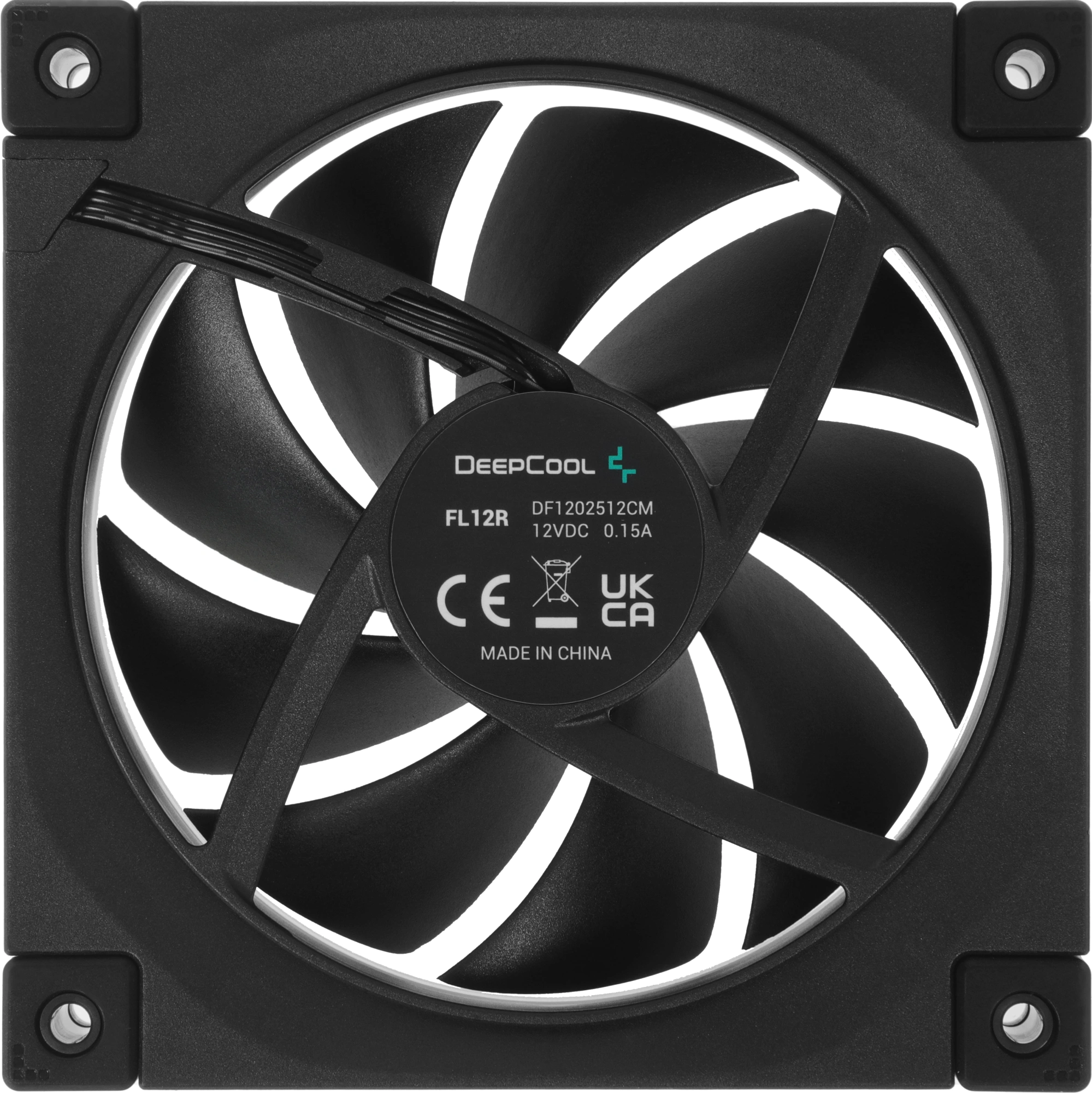 Вентилятор для корпуса Deepcool FL12R Reverse ARGB 120х120x25 черный 4-pin 33.9дБ (R-FL12R-BKAPN1-G) Ret