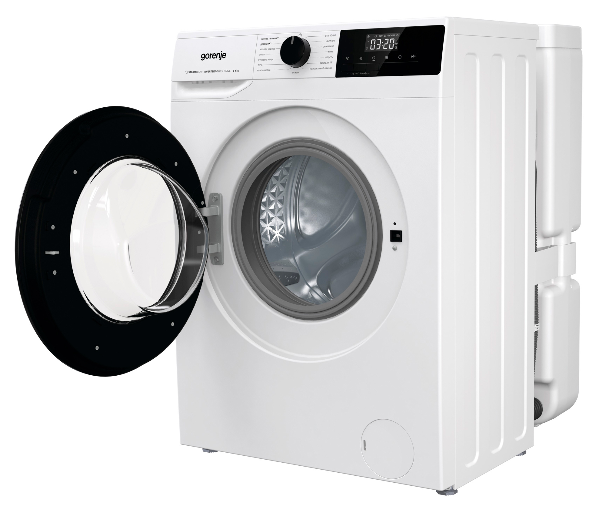 Стиральная машина Gorenje W1NHPI60SCSIRV (с баком) класс: A загр.фронтальная макс.:6кг белый инвертор