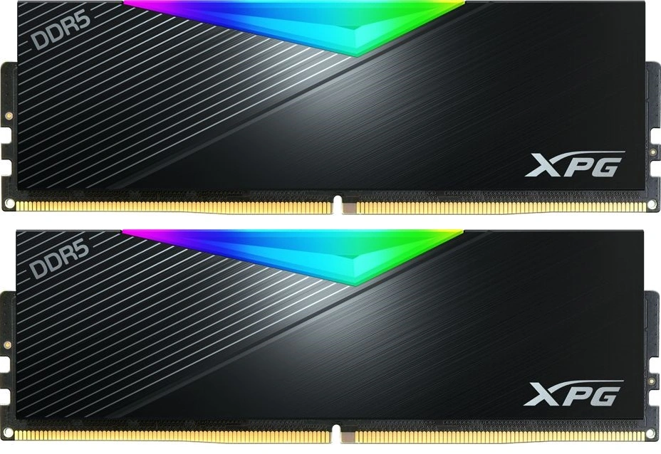 Память DDR5 2x32GB 6400MHz A-Data AX5U6400C3232G-DCLARBK XPG Lancer RGB RTL Gaming PC5-51200 CL32 DIMM 288-pin 1.35В kit dual rank с радиатором Ret