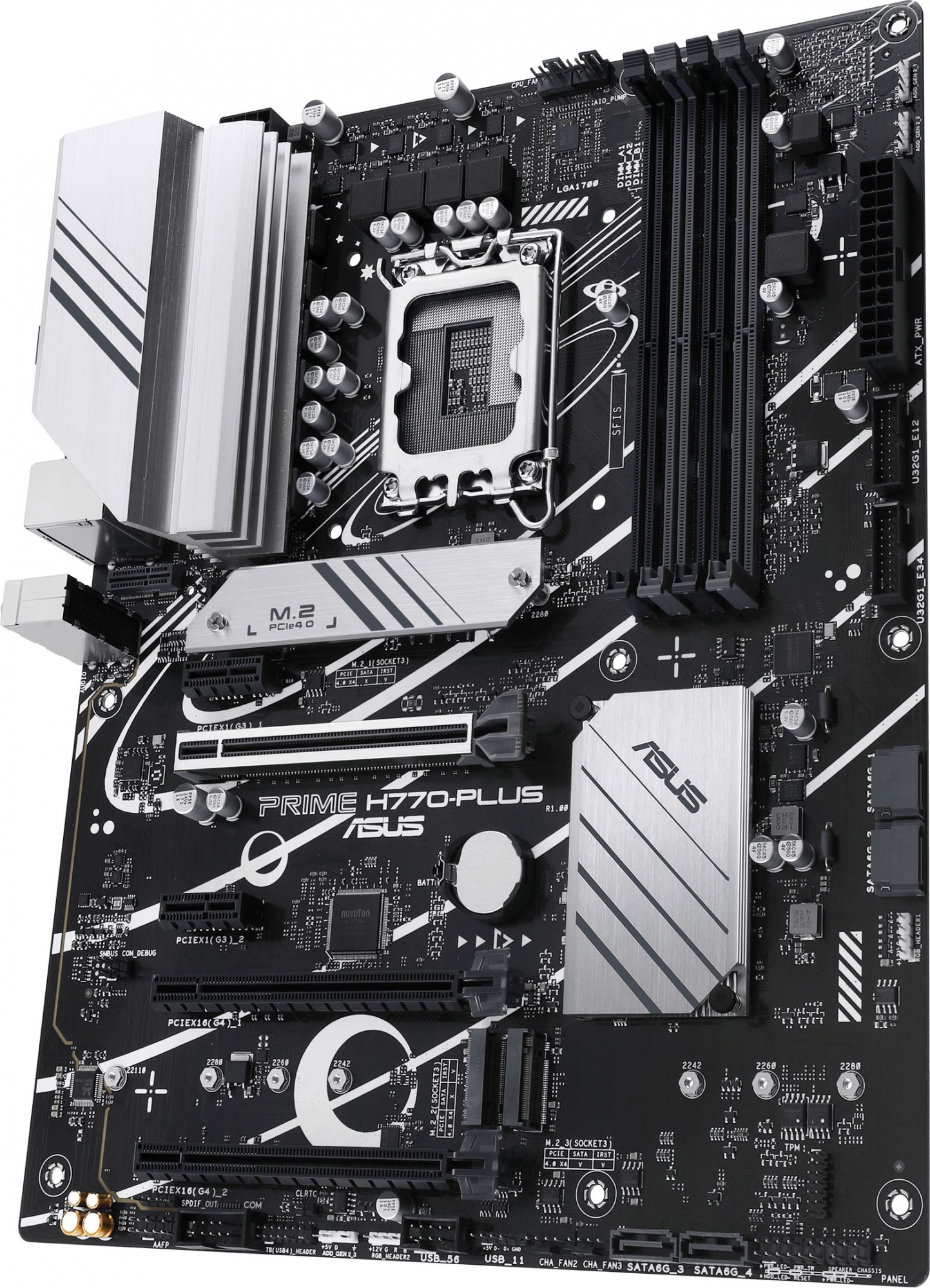 Материнская плата Asus PRIME H770-PLUS Soc-1700 Intel H770 4xDDR5 ATX AC`97 8ch(7.1) 2.5Gg RAID+HDMI+DP