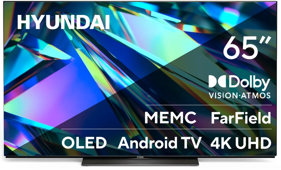 Телевизор OLED Hyundai 65" H-LED65OBU7700 Android TV Frameless черный/черный 4K Ultra HD 120Hz DVB-T DVB-T2 DVB-C DVB-S DVB-S2 USB WiFi Smart TV