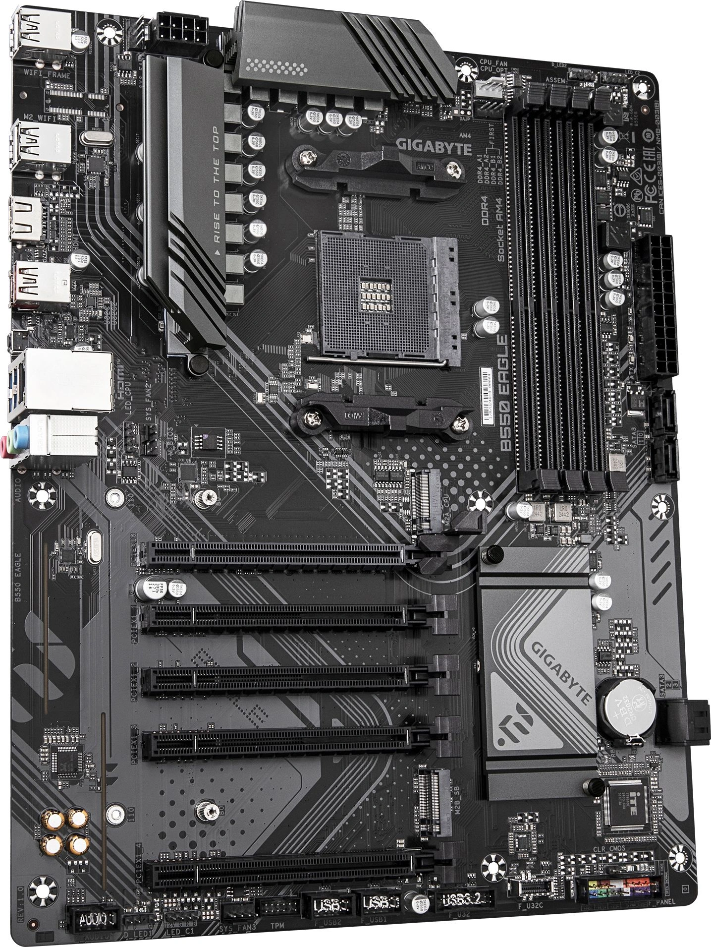 Материнская плата Gigabyte B550 EAGLE Soc-AM4 AMD B550 4xDDR4 ATX AC`97 8ch(7.1) GbLAN RAID+HDMI