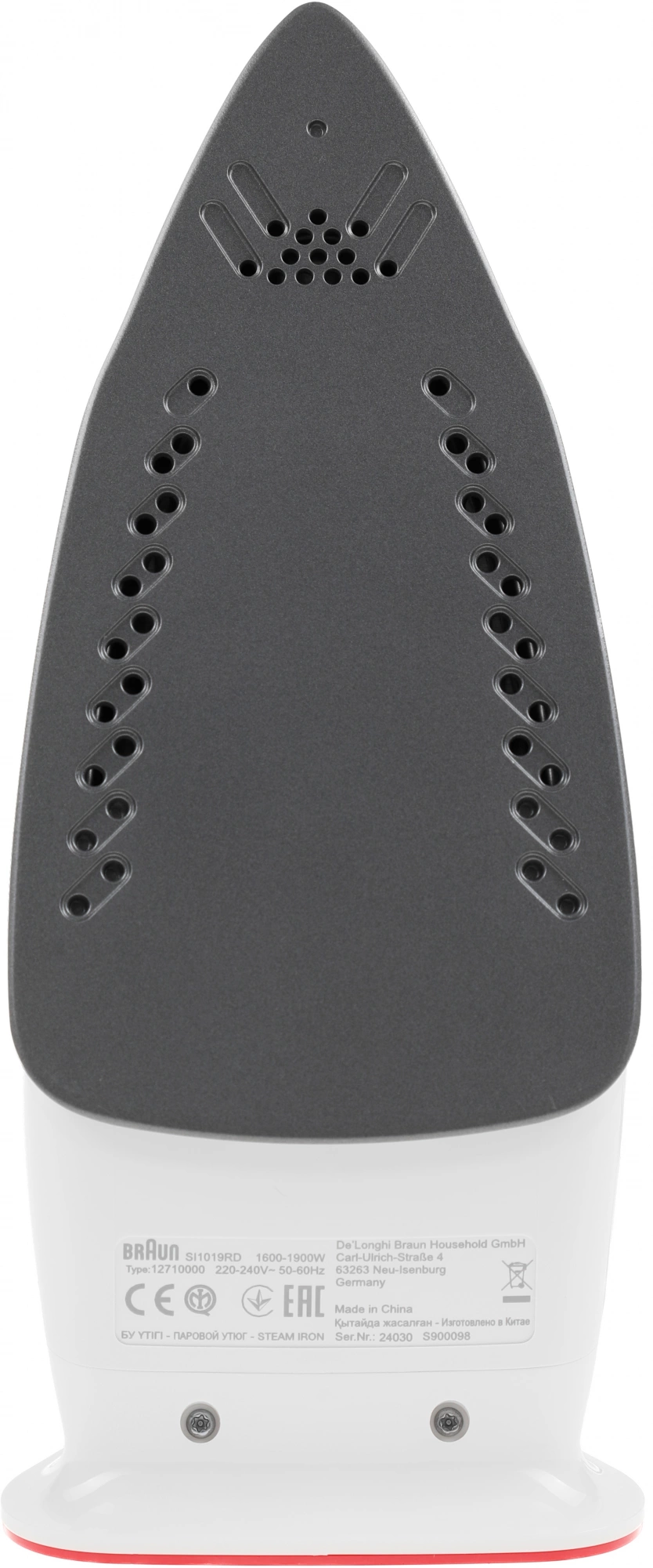 Утюг Braun SI1019RD 1900Вт красный/белый