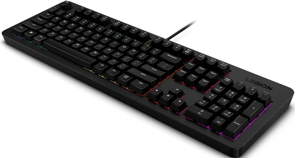 Клавиатура Lenovo K310 RGB черный USB for gamer LED (GY41N91872) кабель 1.8м