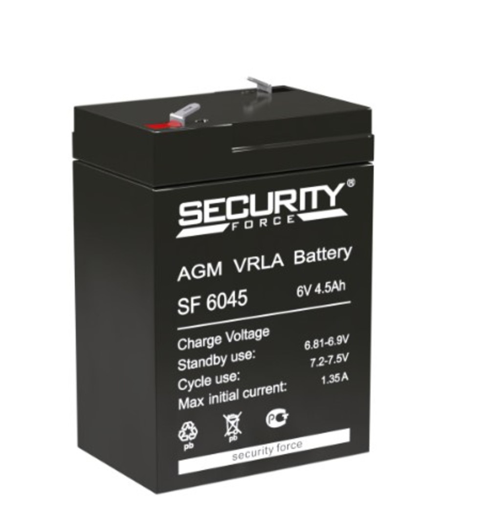 Аккумулятор SF 6В 4.5Ач SF 6045 Security Force