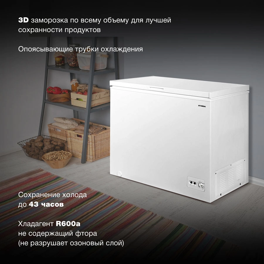 Морозильный ларь Hyundai CH2591WT белый