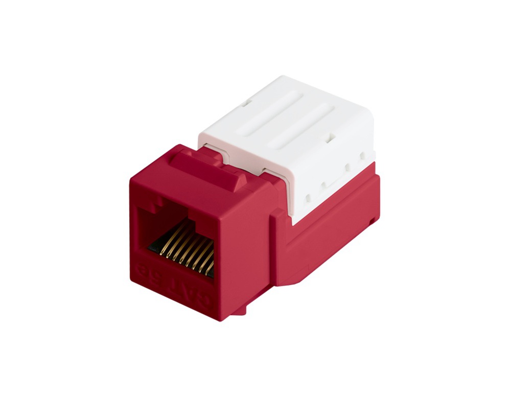 NMC-KJUD2-FT-RD - Модуль-вставка NIKOMAX типа Keystone, Кат.5е (Класс D), 100МГц, RJ45/8P8C, FT-TOOL/110/KRONE, T568A/B, неэкранированный, красный - гарантия: 5 лет расширенная / 25 лет системная