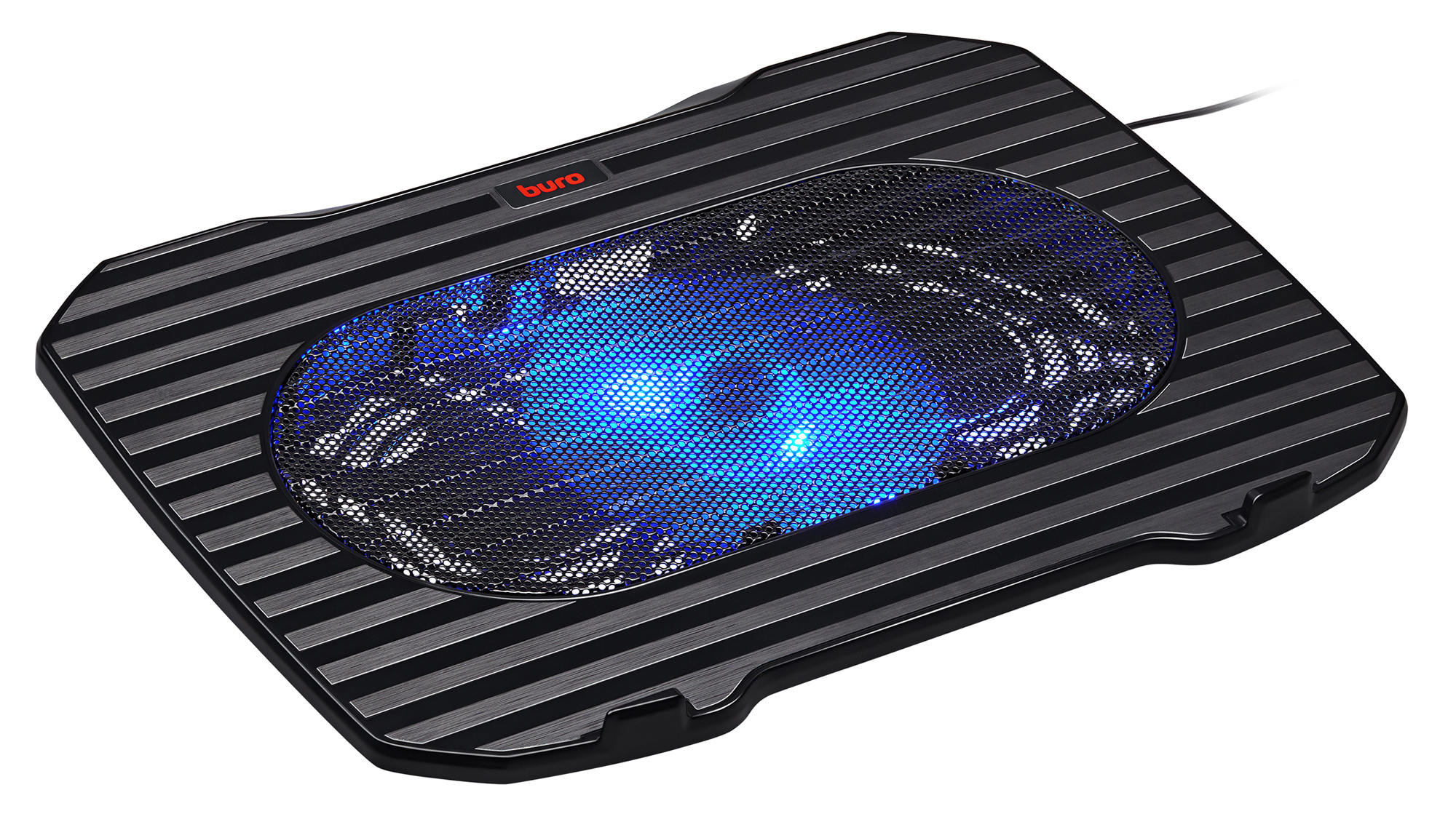 Подставка для ноутбука Buro BU-LCP156-B114 15.6" 357x265x33мм 1xUSB 1x 140ммFAN 345г металлическая сетка/пластик черный