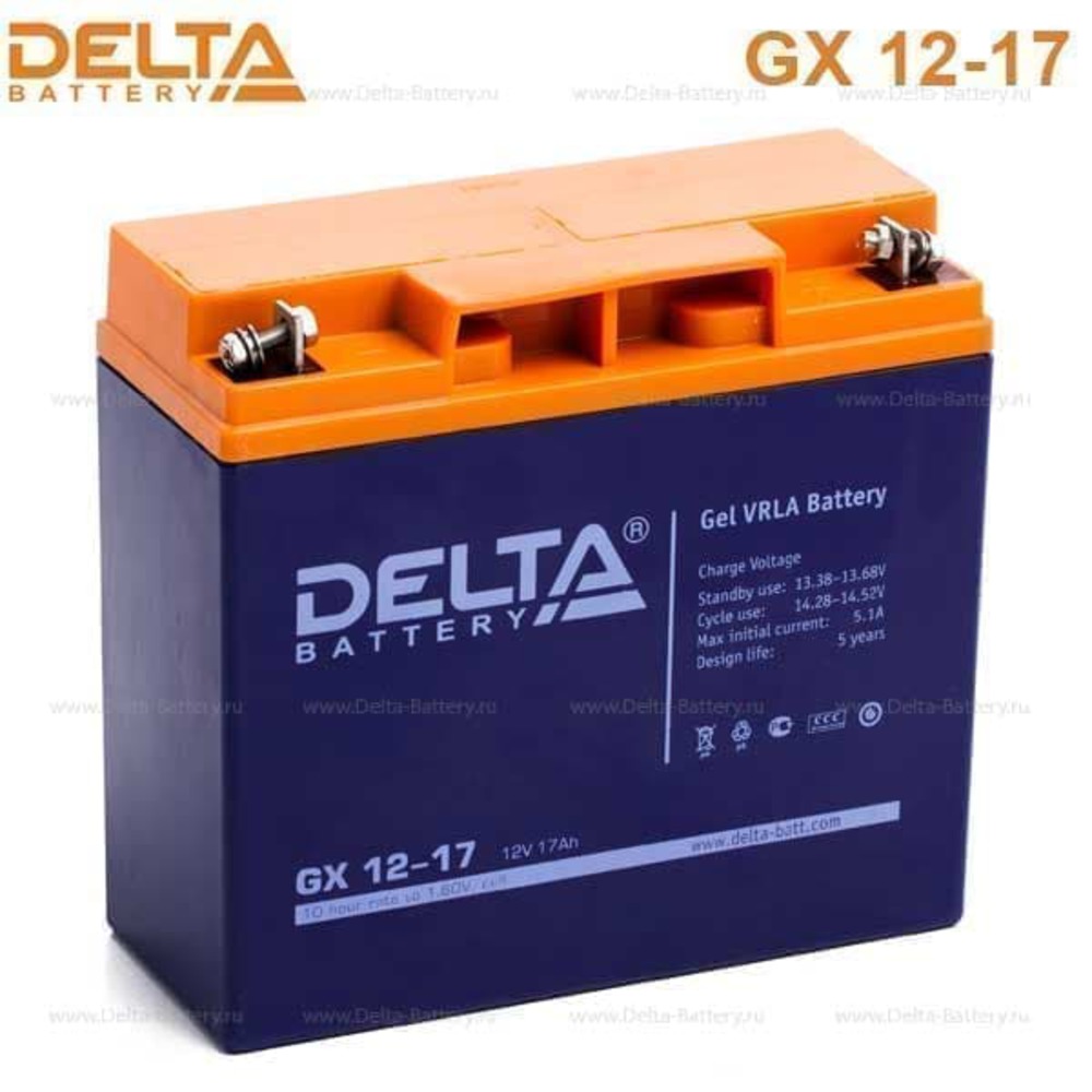 GX 12-17 (12V / 17Ah) - Герметизированный VRLA cвинцово-кислотный аккумулятор Delta