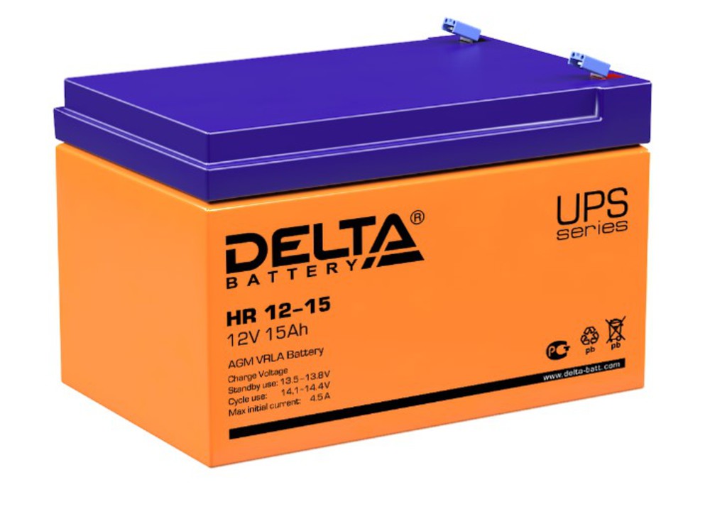 Аккумуляторная батарея Delta HR 12-15 (12V / 15Ah)