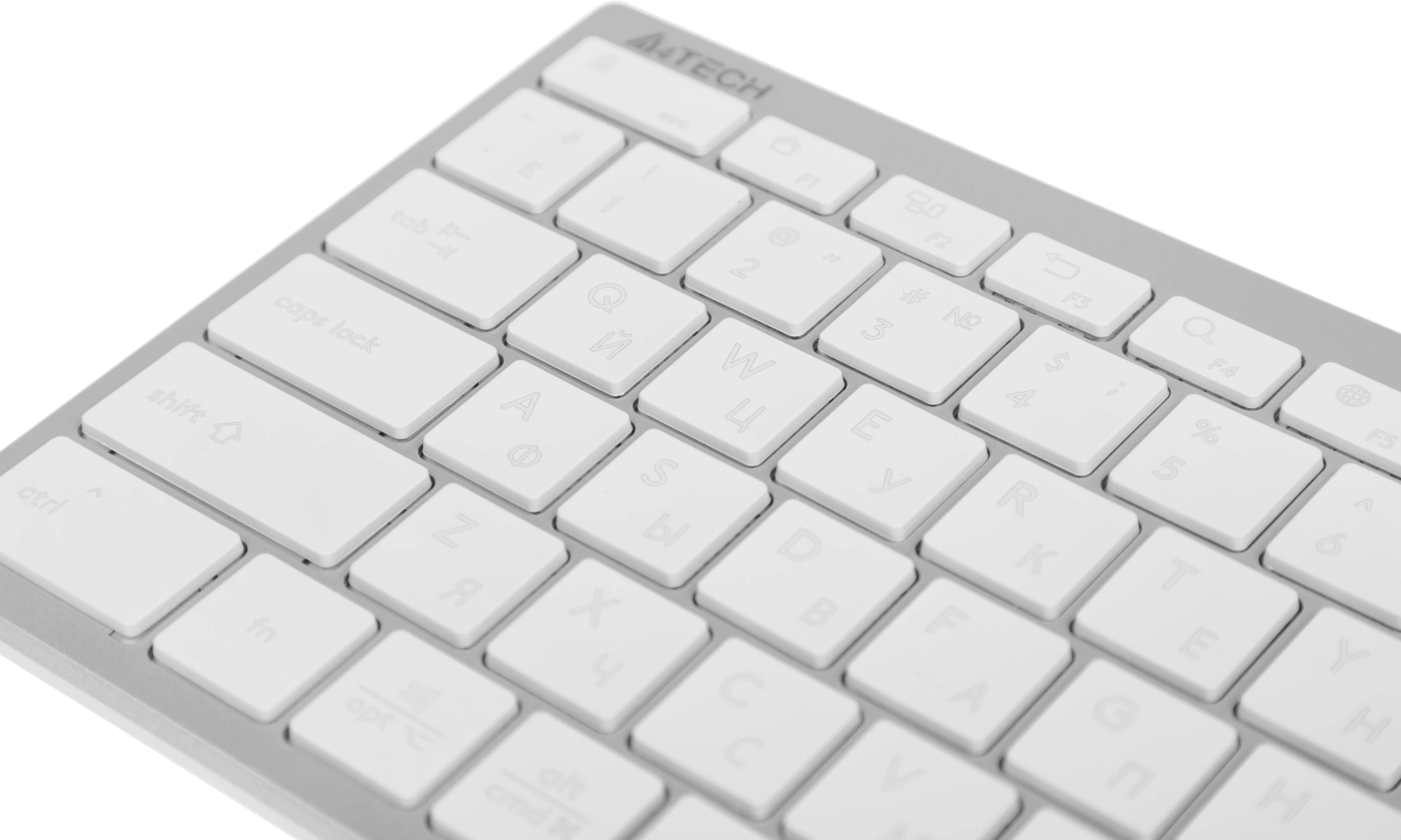 Клавиатура A4Tech FX61 белый USB slim LED (FX61 WHITE) кабель 1.5м