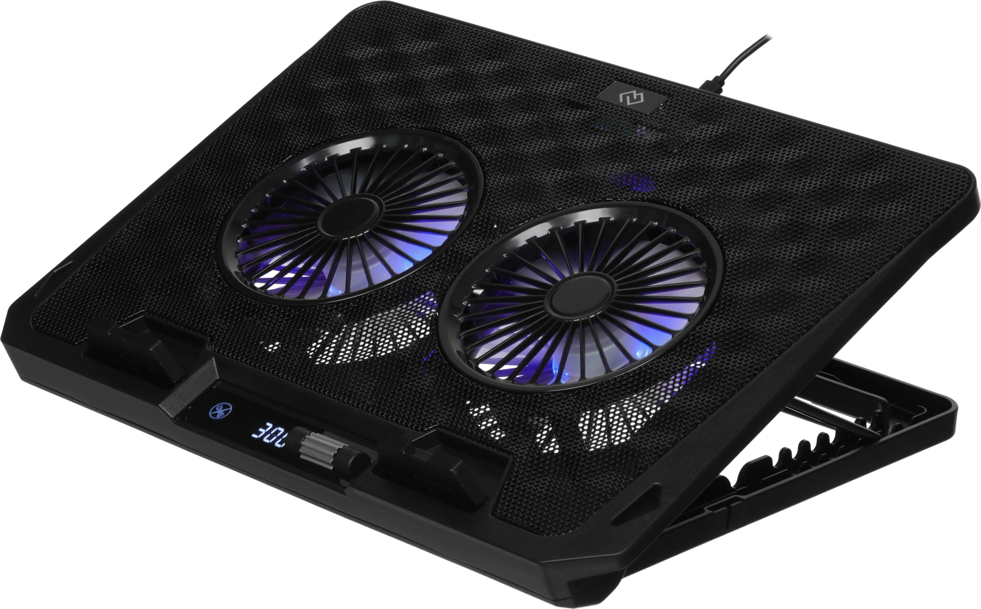 Подставка для ноутбука Digma D-NCP170-2x110 18" 400x288x45мм 52дБ 2xUSB 2x 110ммFAN 1100г Fan-control металл/пластик черный
